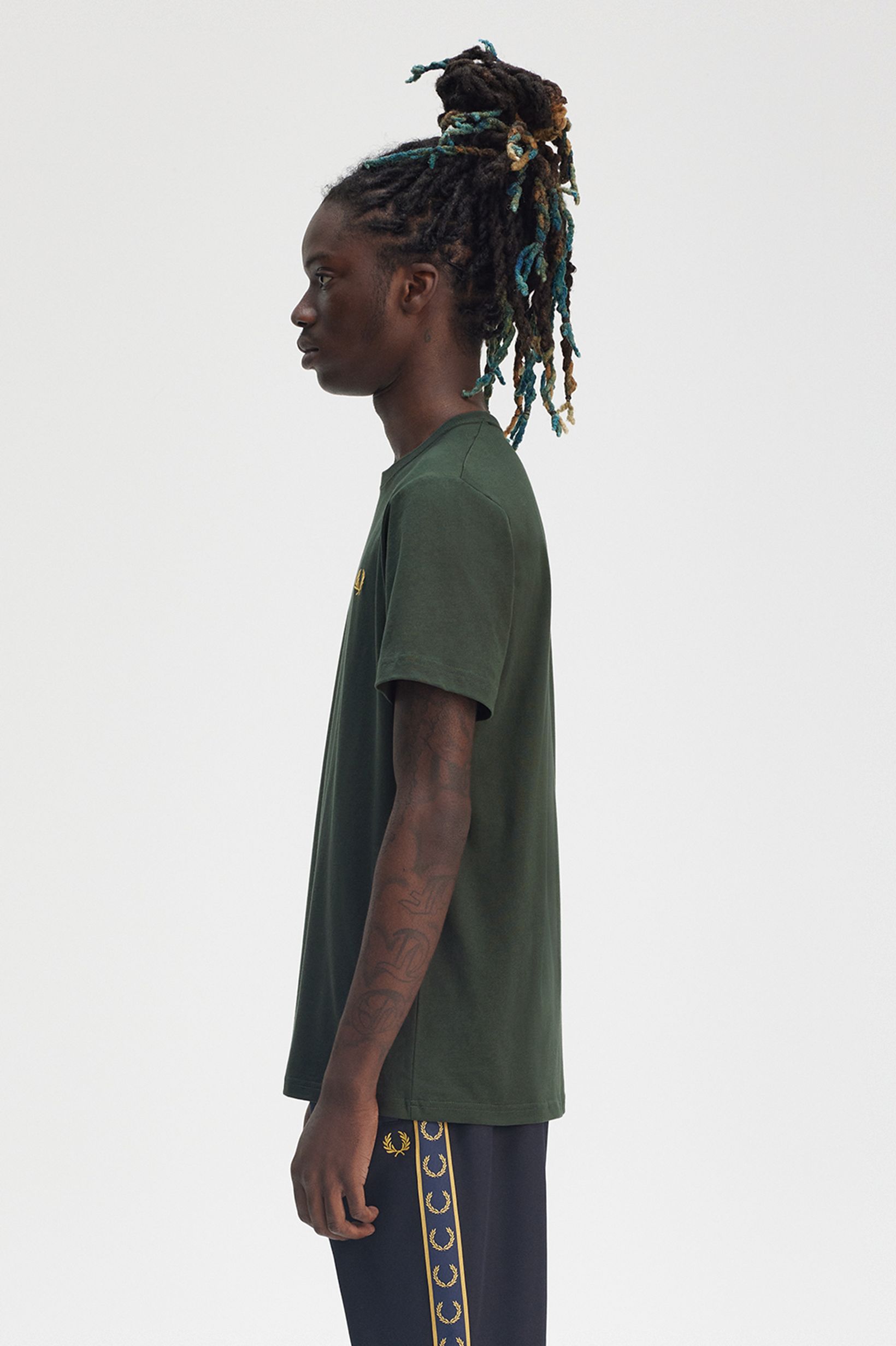 Fred Perry Crew Neck T-Shirt in Court Green 