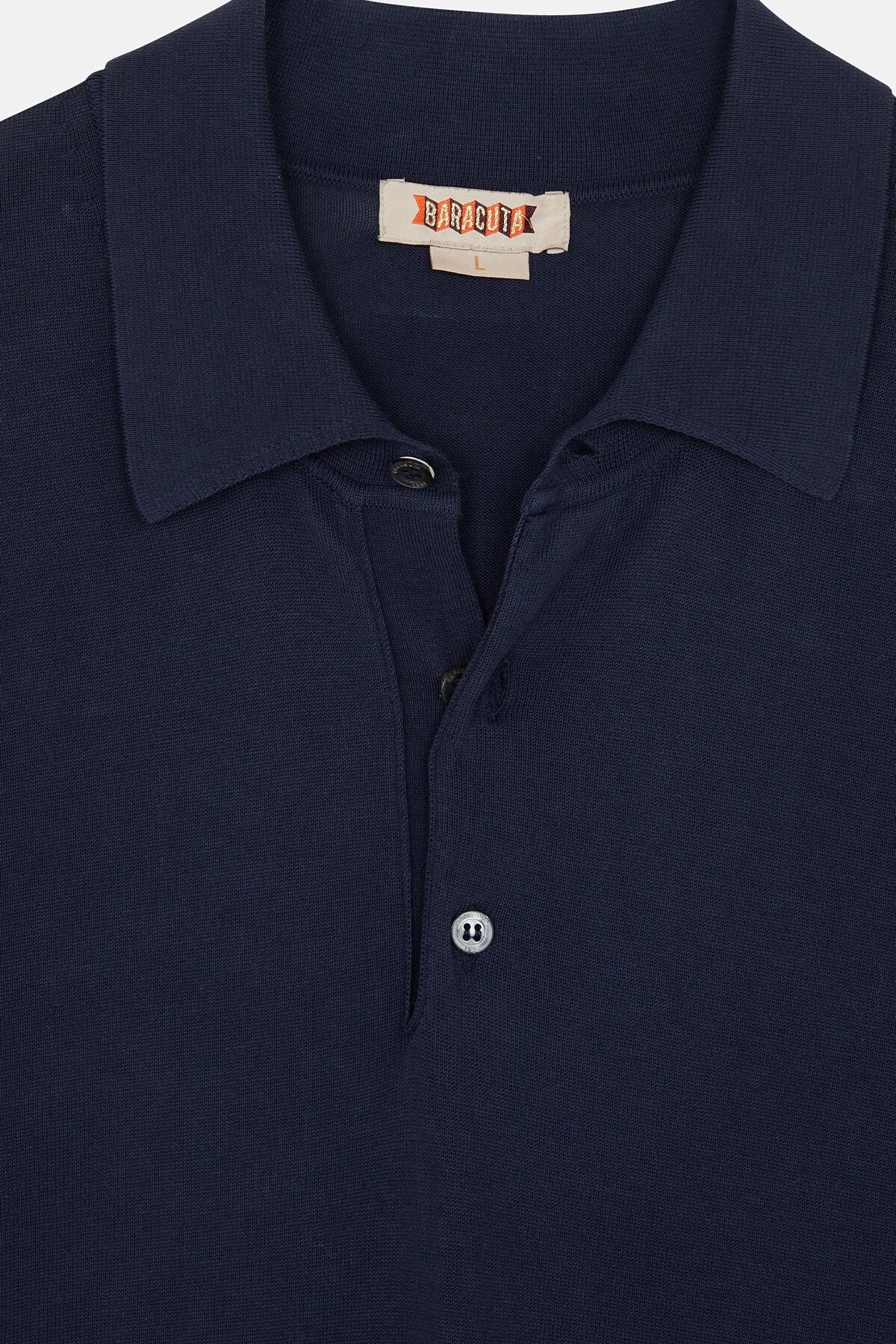 Baracuta Short Sleeved Polo in Navy