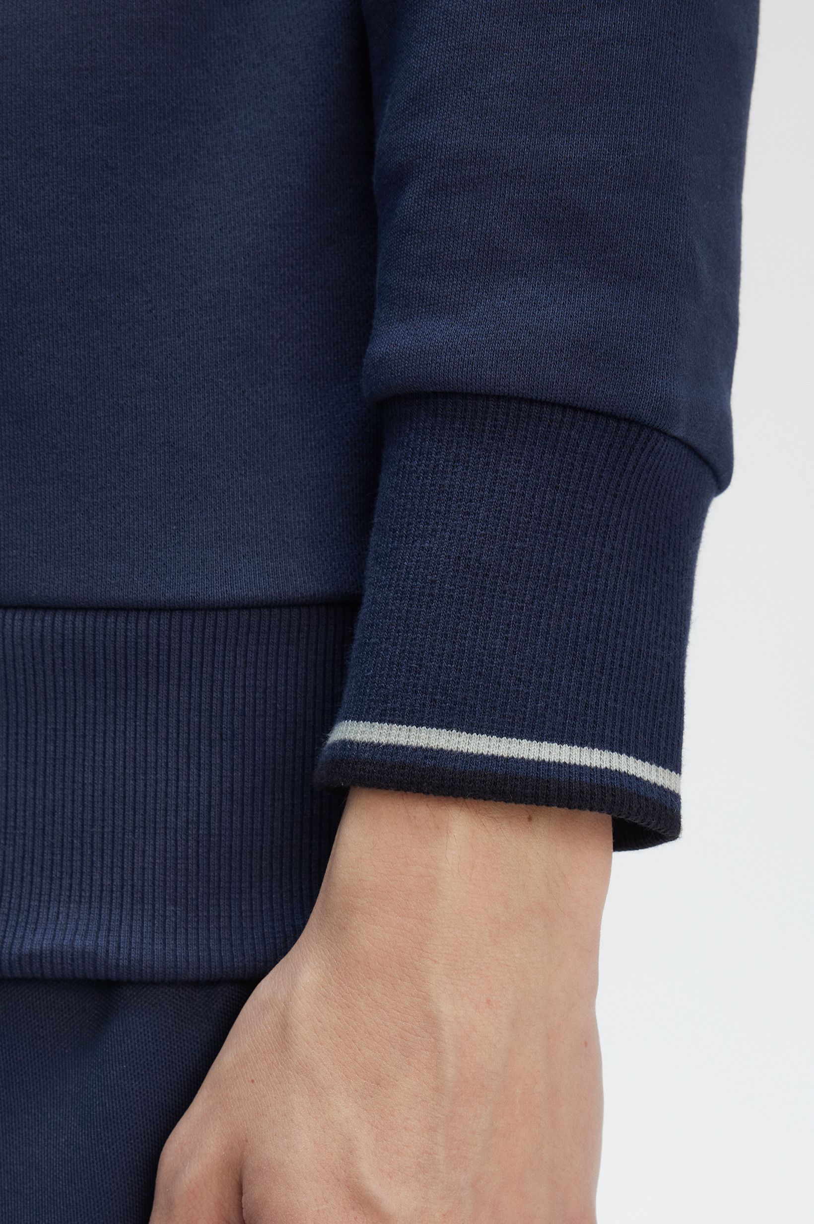 Fred Perry Crew Neck Sweatshirt in Tennisblue 