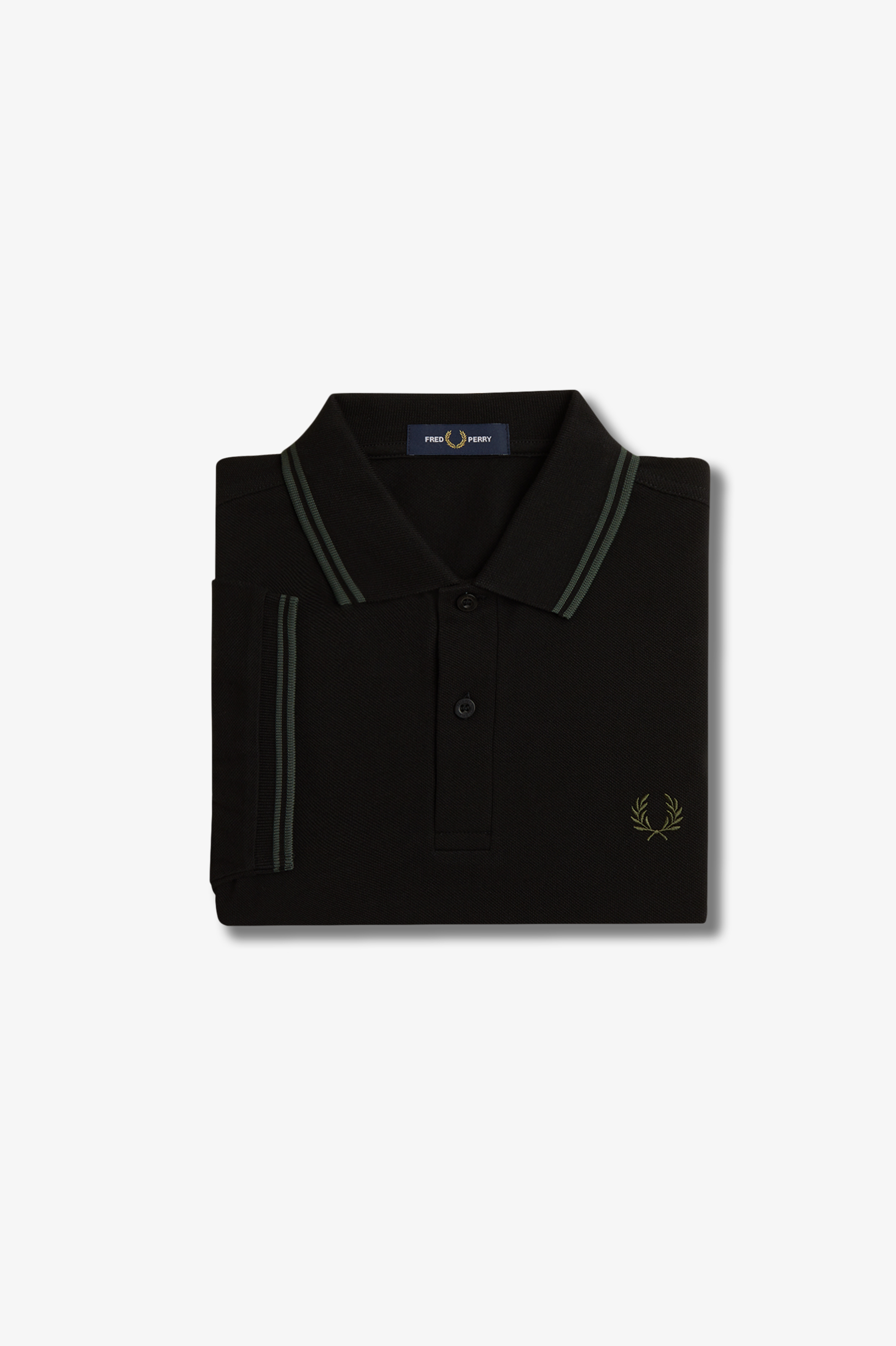 Fred Perry Twin Tipped Poloshirt M3600 in Black/Green