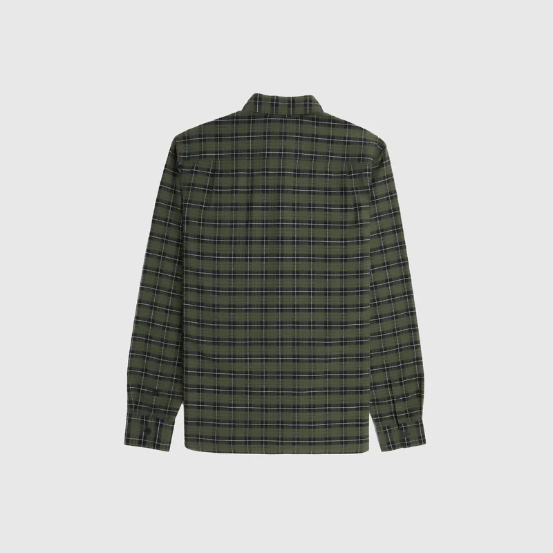 Fred Perry Tartan Oxford Shirt Laurel White Green