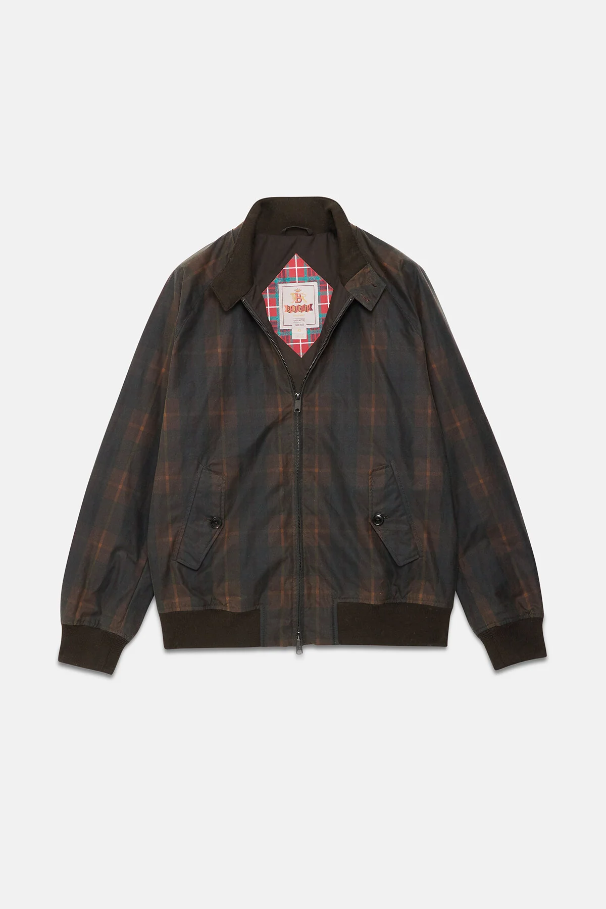 Baracuta G9 Harrington Wax Pattern in Brown Check