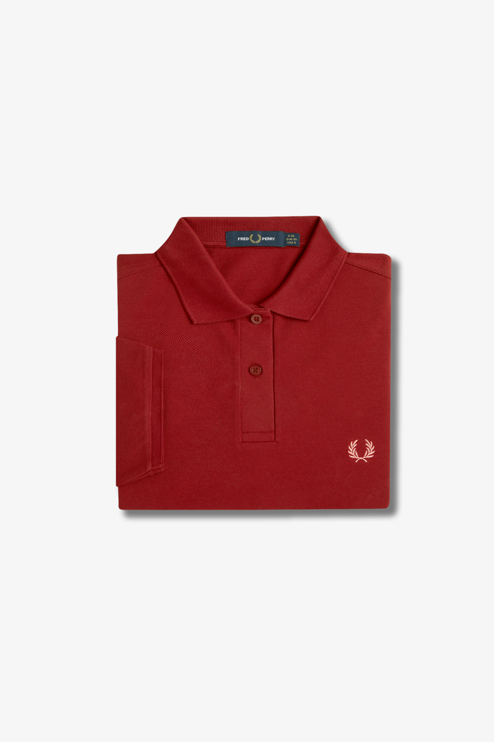 Fred Perry Damen Poloshirt in Burnet Red/Pitty Pink