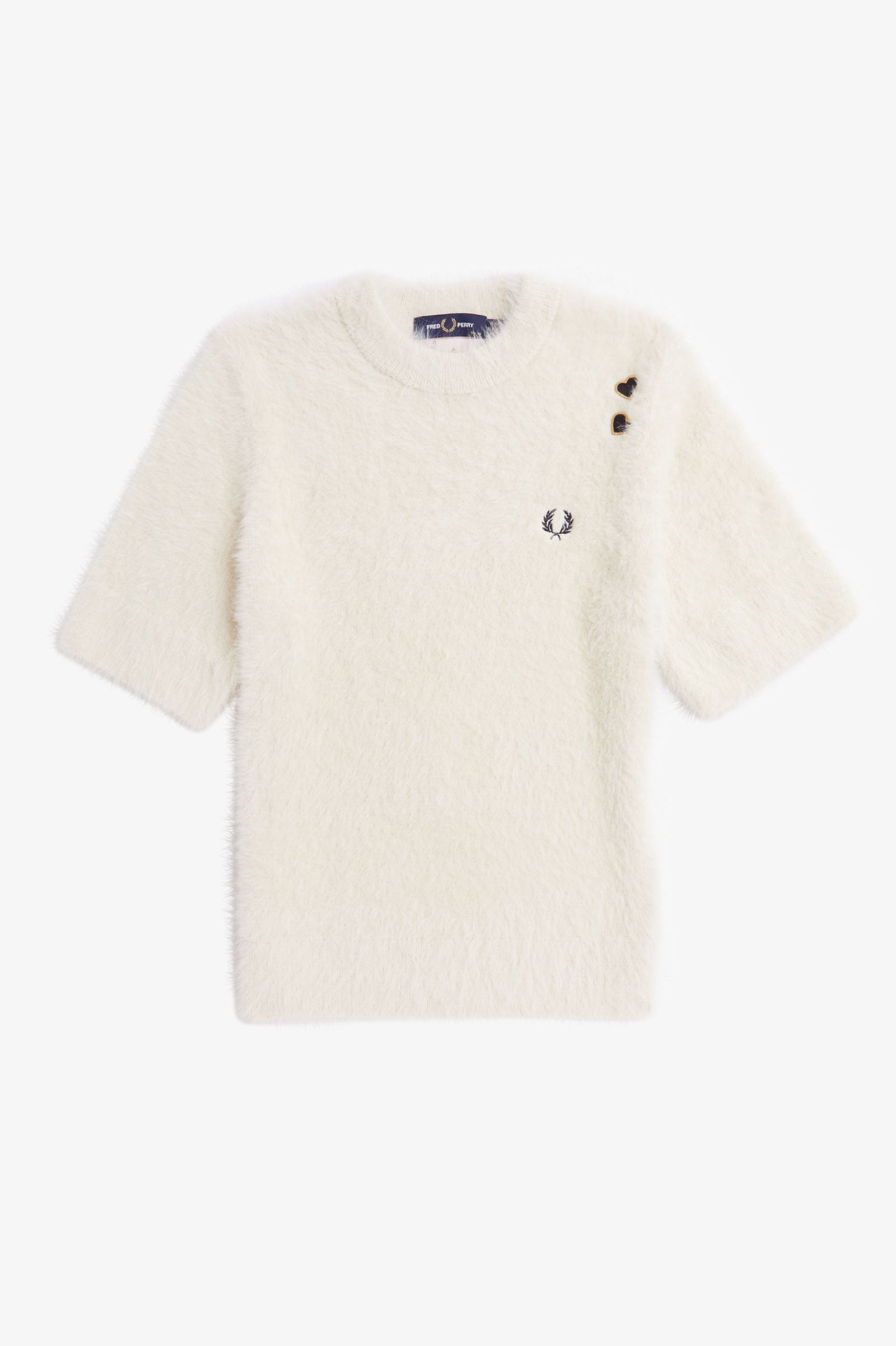 Fred Perry Textured Top in Ecru