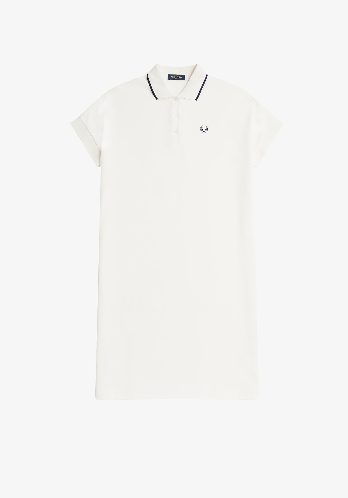 Fred Perry Tipped Pique Dress in Snow White