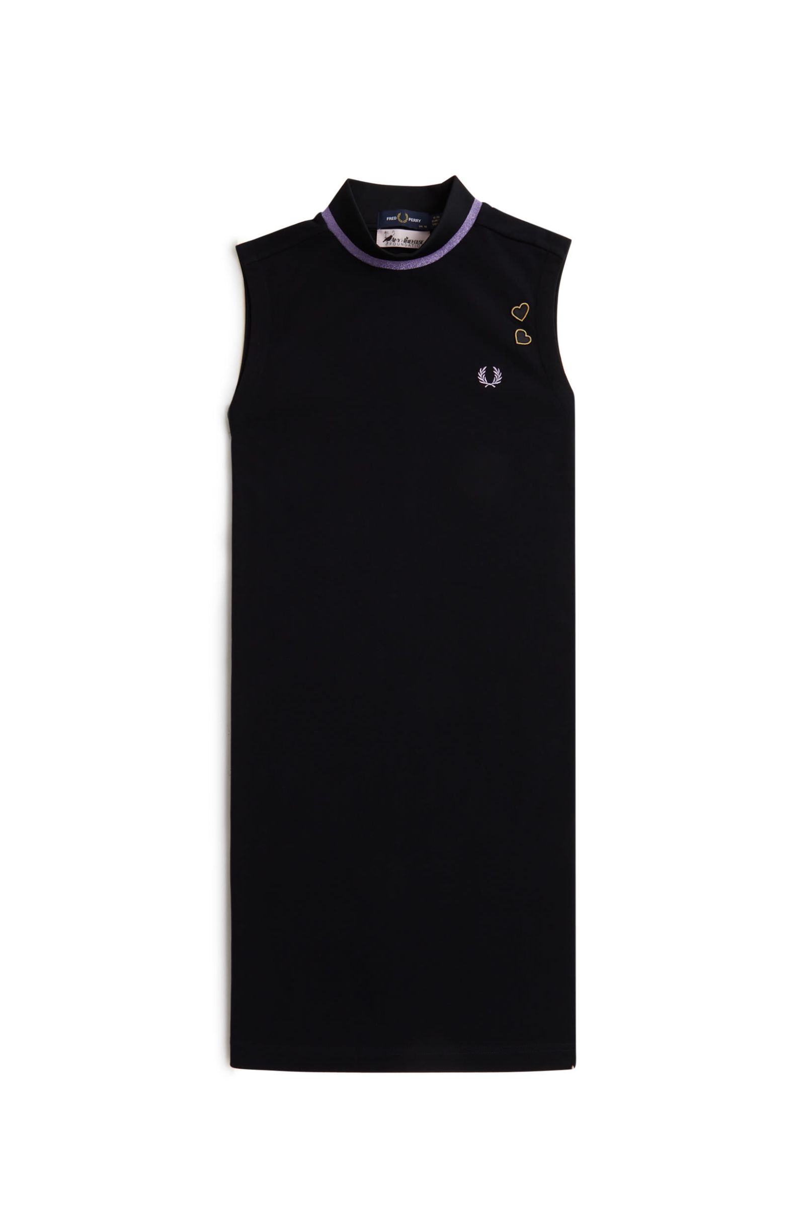 Fred Perry Metallic Mock Neck Dress