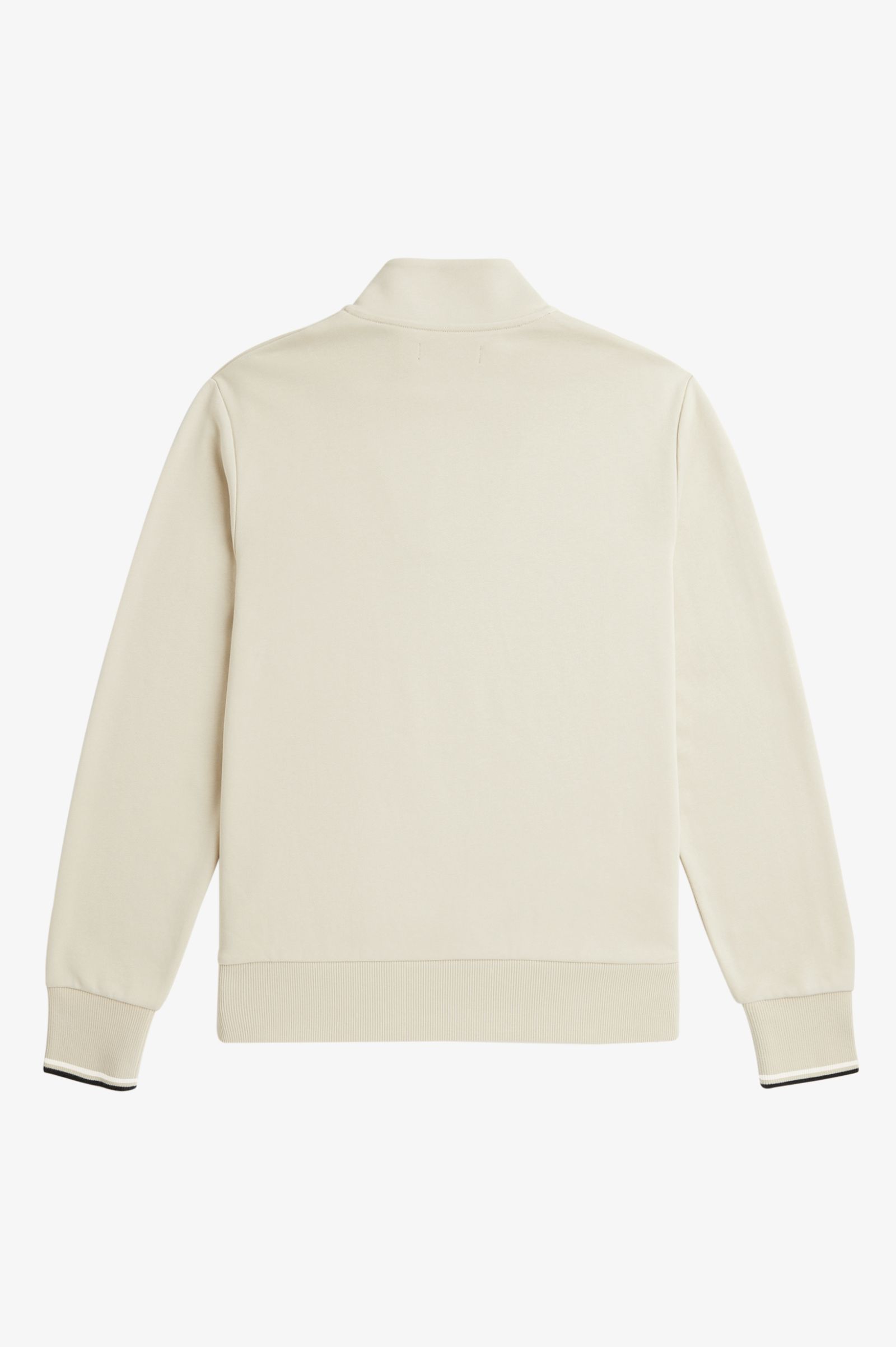 Fred Perry  Half Zip Sweatshirt in Oatmeal/Black 