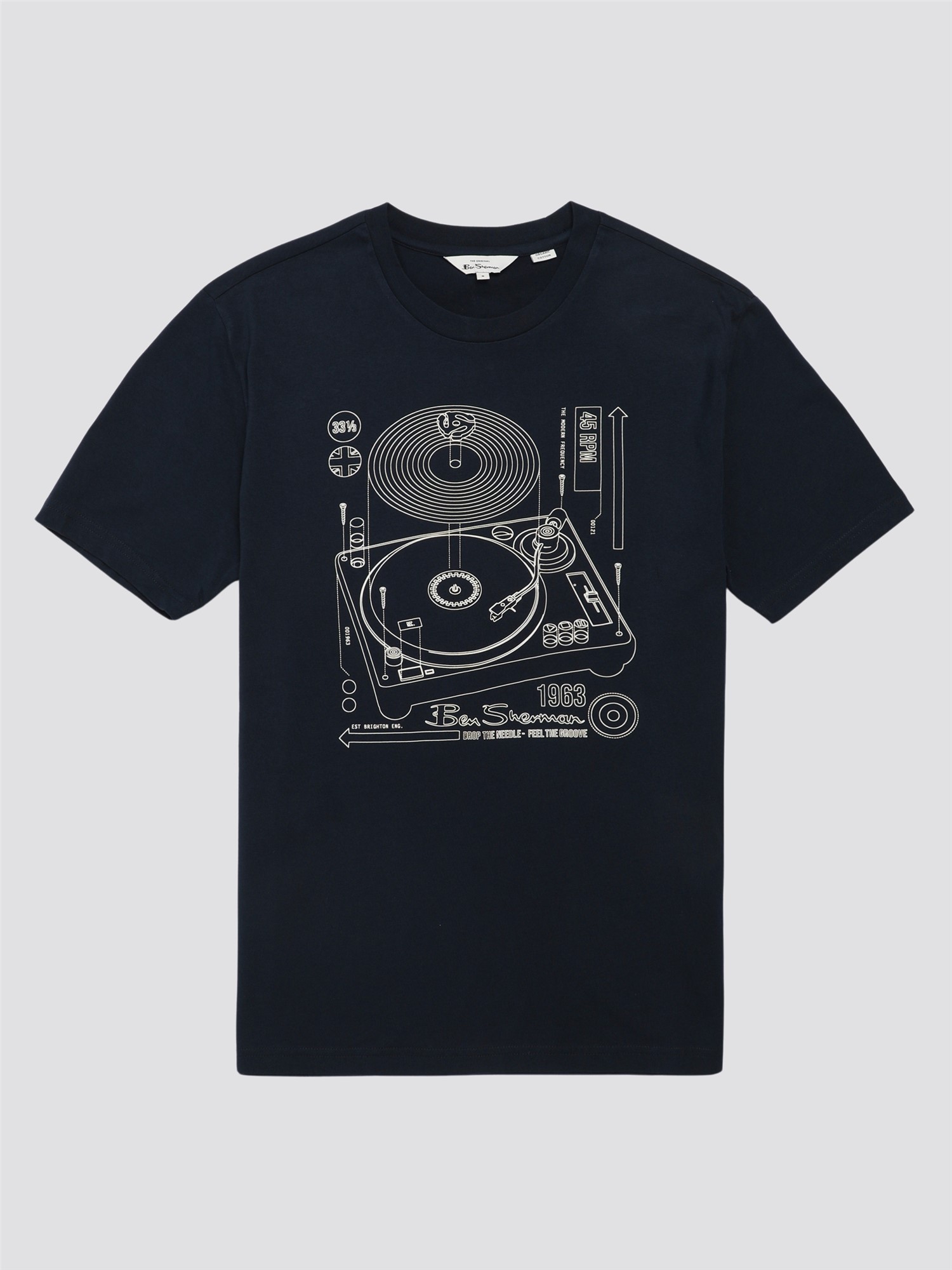 Ben Sherman Linear Record Player in Dark Navy 