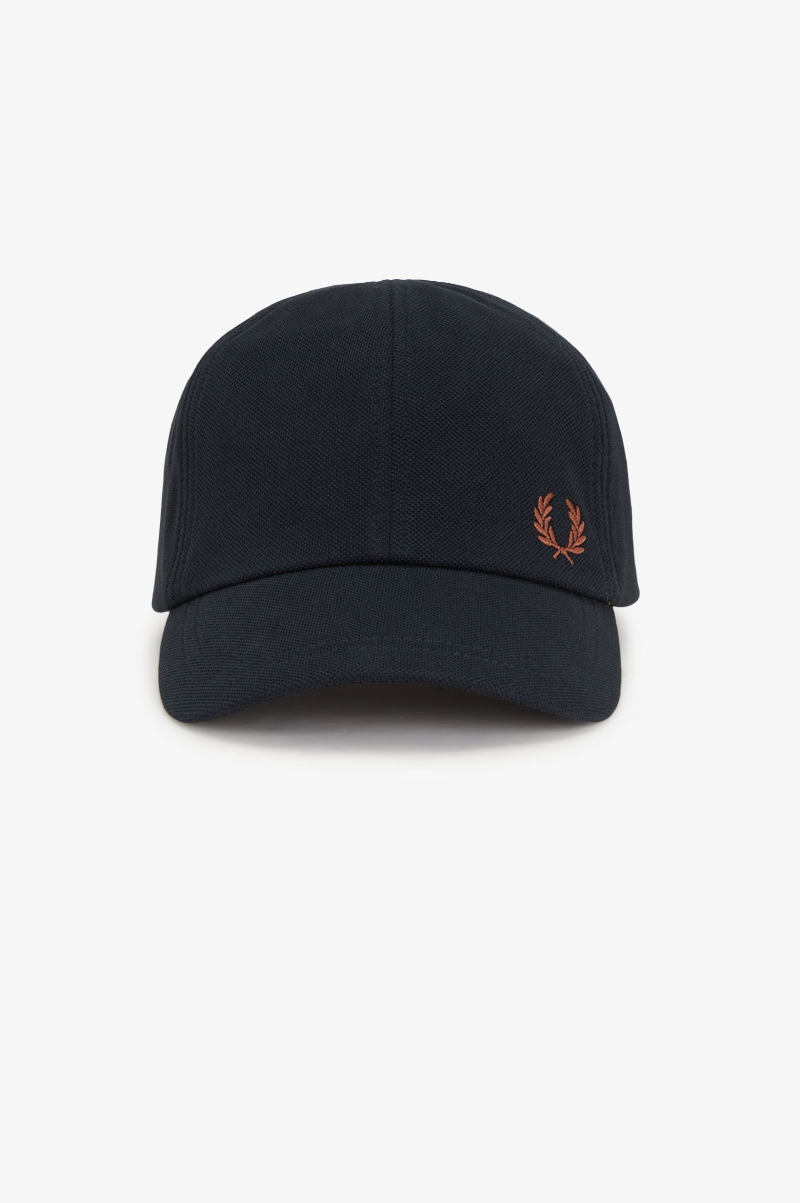 Fred Perry Pique Classic Cap in Navy/Cinnamon