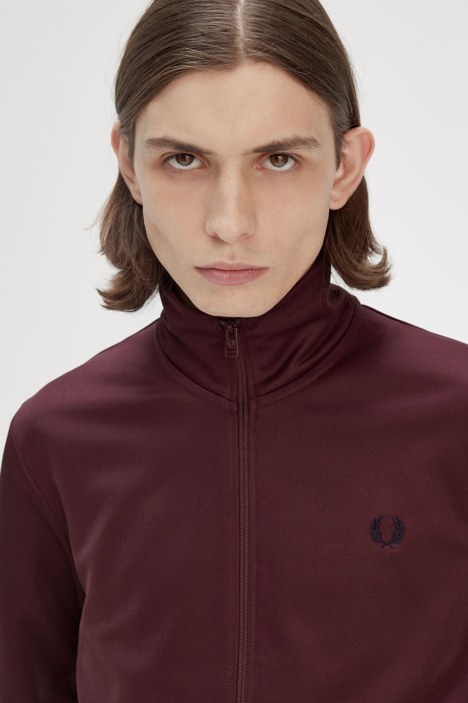 Fred Perry Track Jacket in Oxblood 