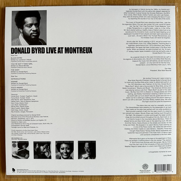 Donald Byrd – Live (Cookin' With Blue Note At Montreux) (LP)