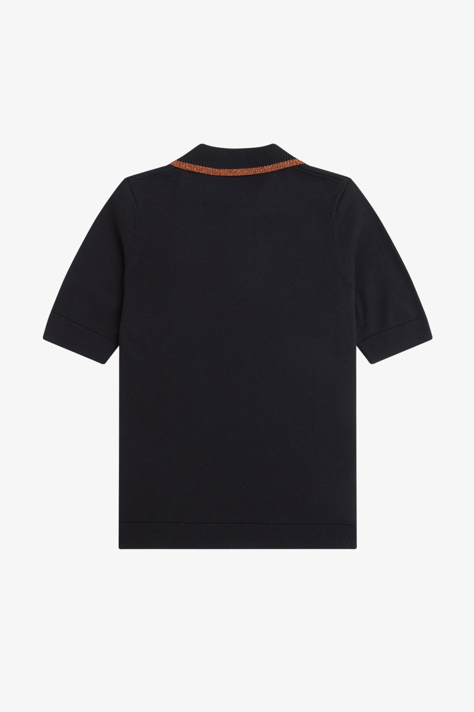 Fred Perry Metallic Knitted Shirt in Black