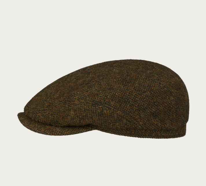 Stetson Devona Wool Flatcap in Olive