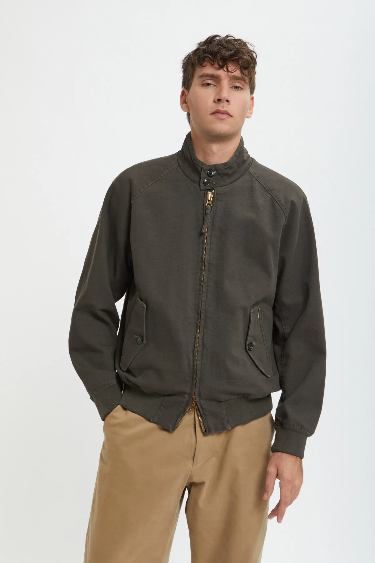 Baracuta Canvas GD G9 Jacket in Faded Black 