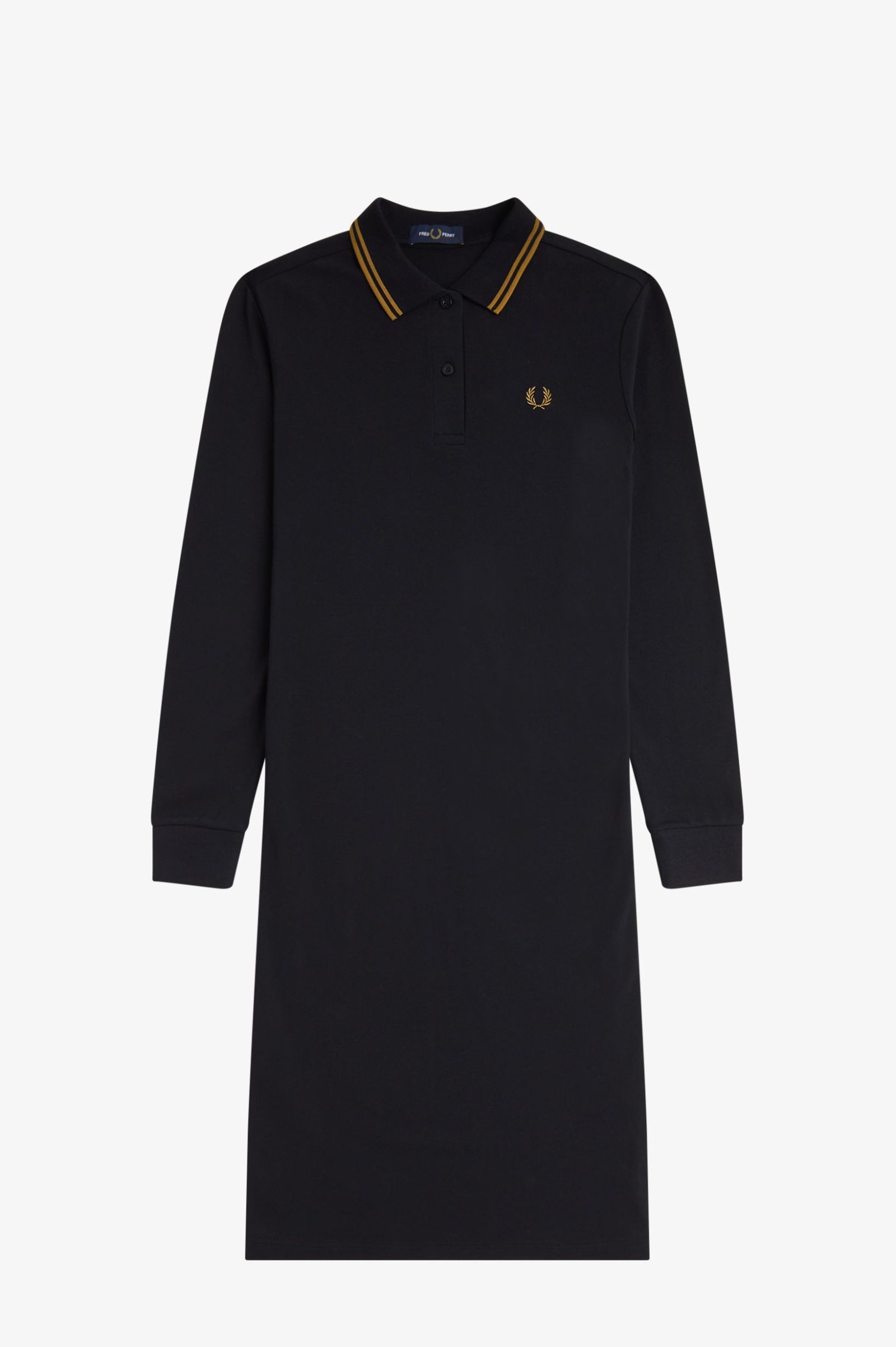 Fred Perry LS Damen Polokleid in Black