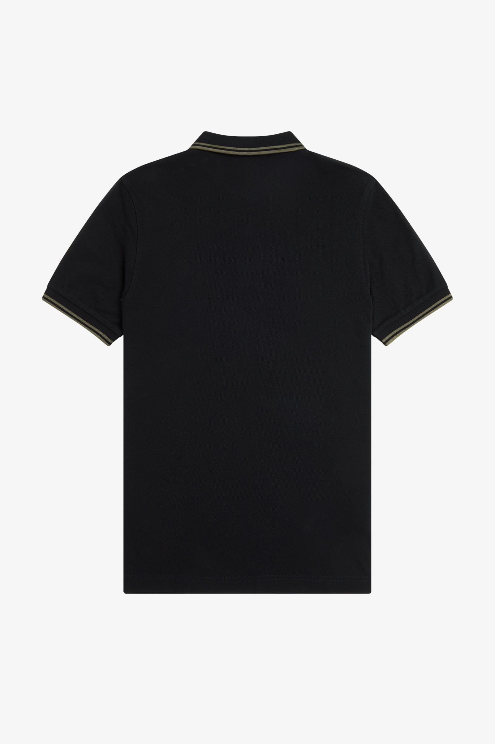 Fred Perry Twin Tipped Shirt in Black/Laurel Wreath Green