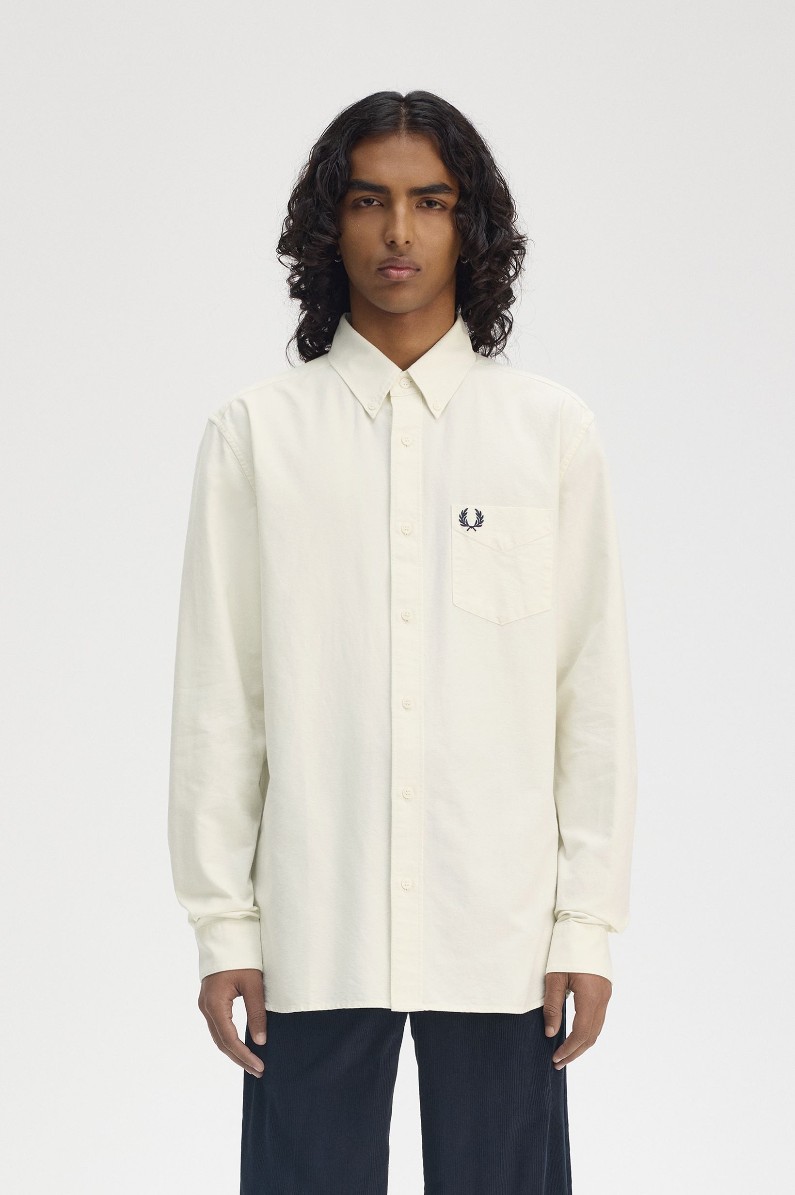 Fred Perry Oxford Shirt in White 