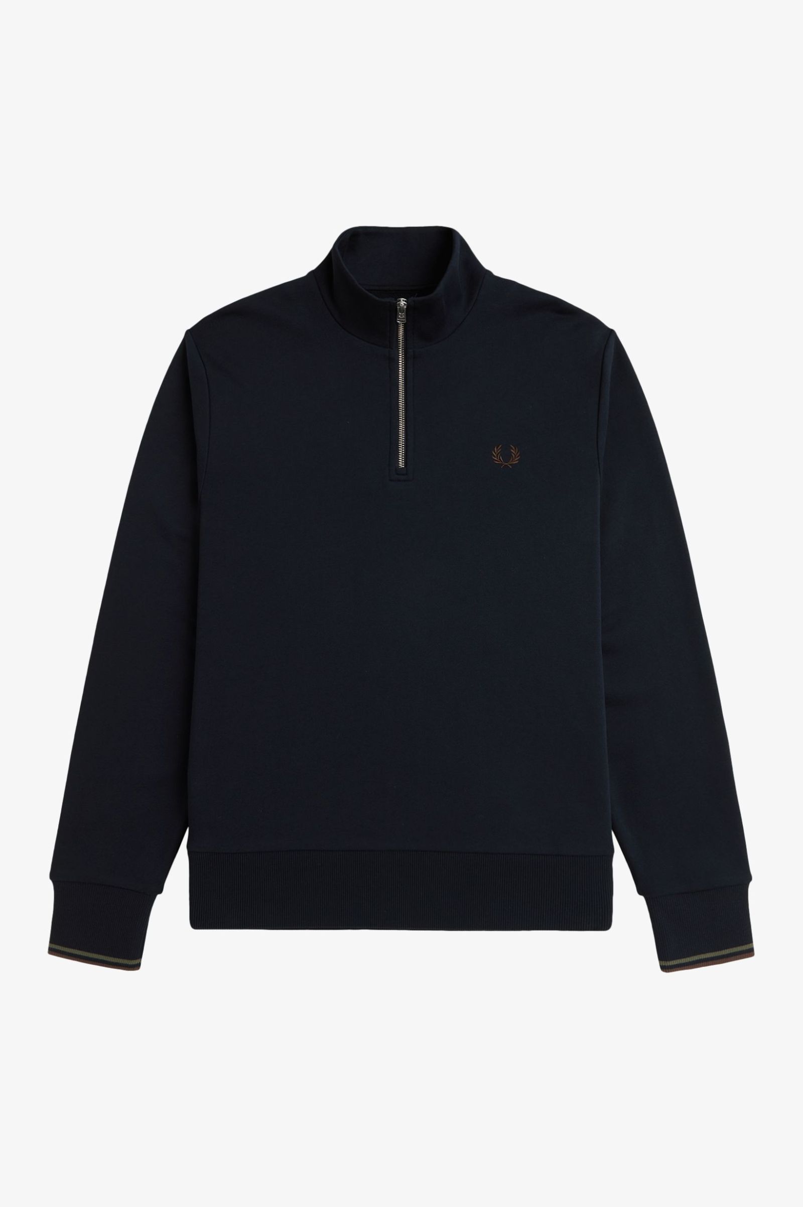 Fred Perry Half Zip Sweater in Navy