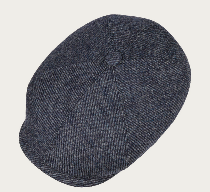 Stetson Bendavoa Wool 6 Panel Flatcap in Blau