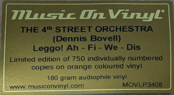 The 4th Street Orchestra – Leggo! Ah-Fe-We-Dis (LP)