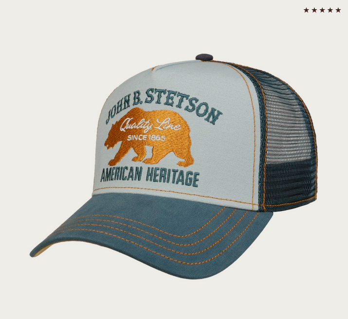 Stetson JBS-Bear Trucker Cap in Blue