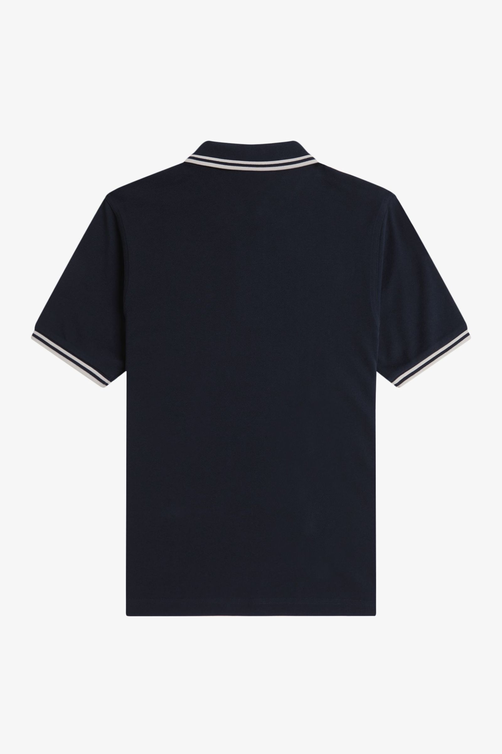 Fred Perry Twin Tipped Shirt in Navy/Oatmeal