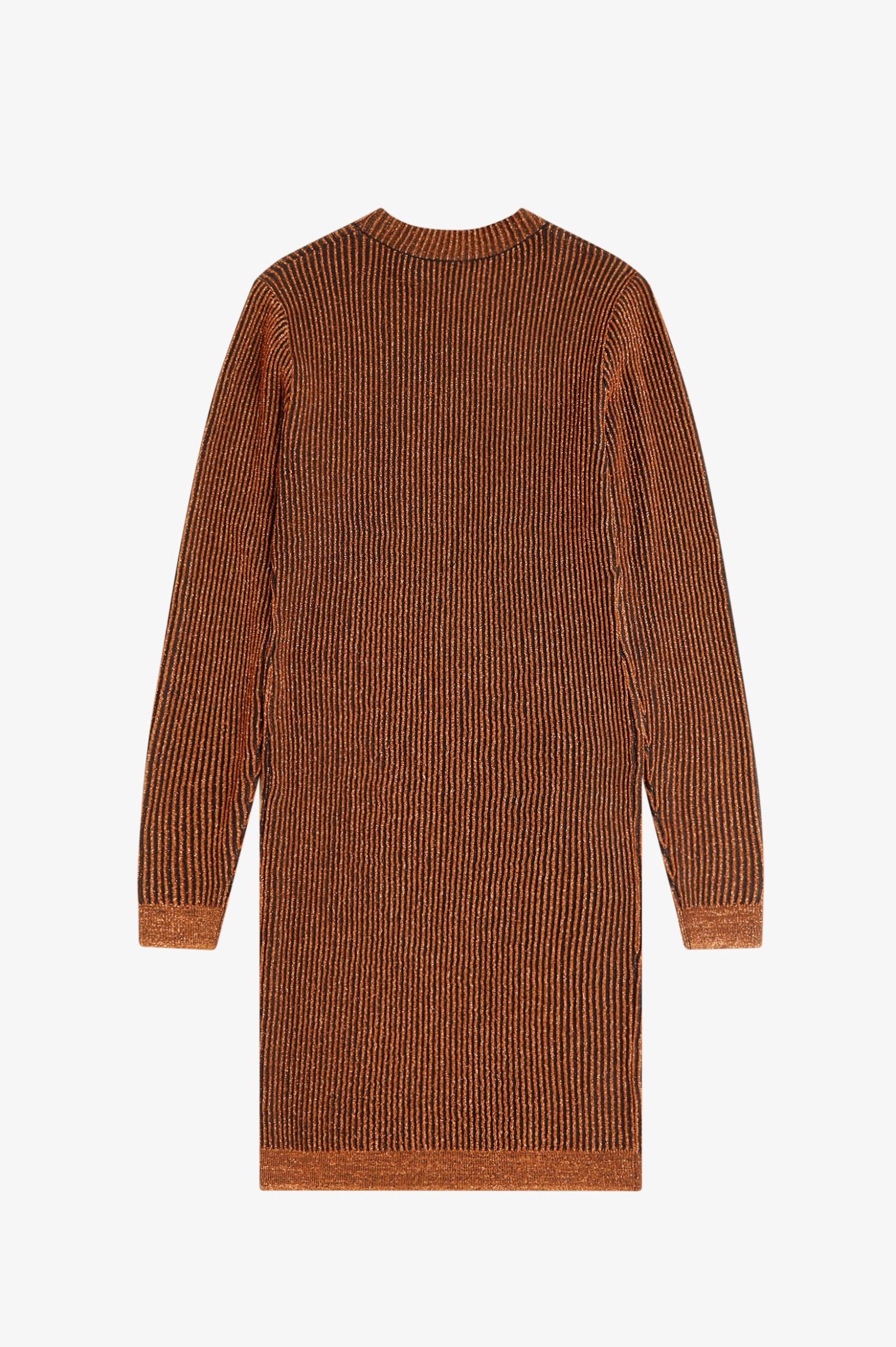 Fred Perry Amy Winehouse Mock Neck Dress in Marmalade