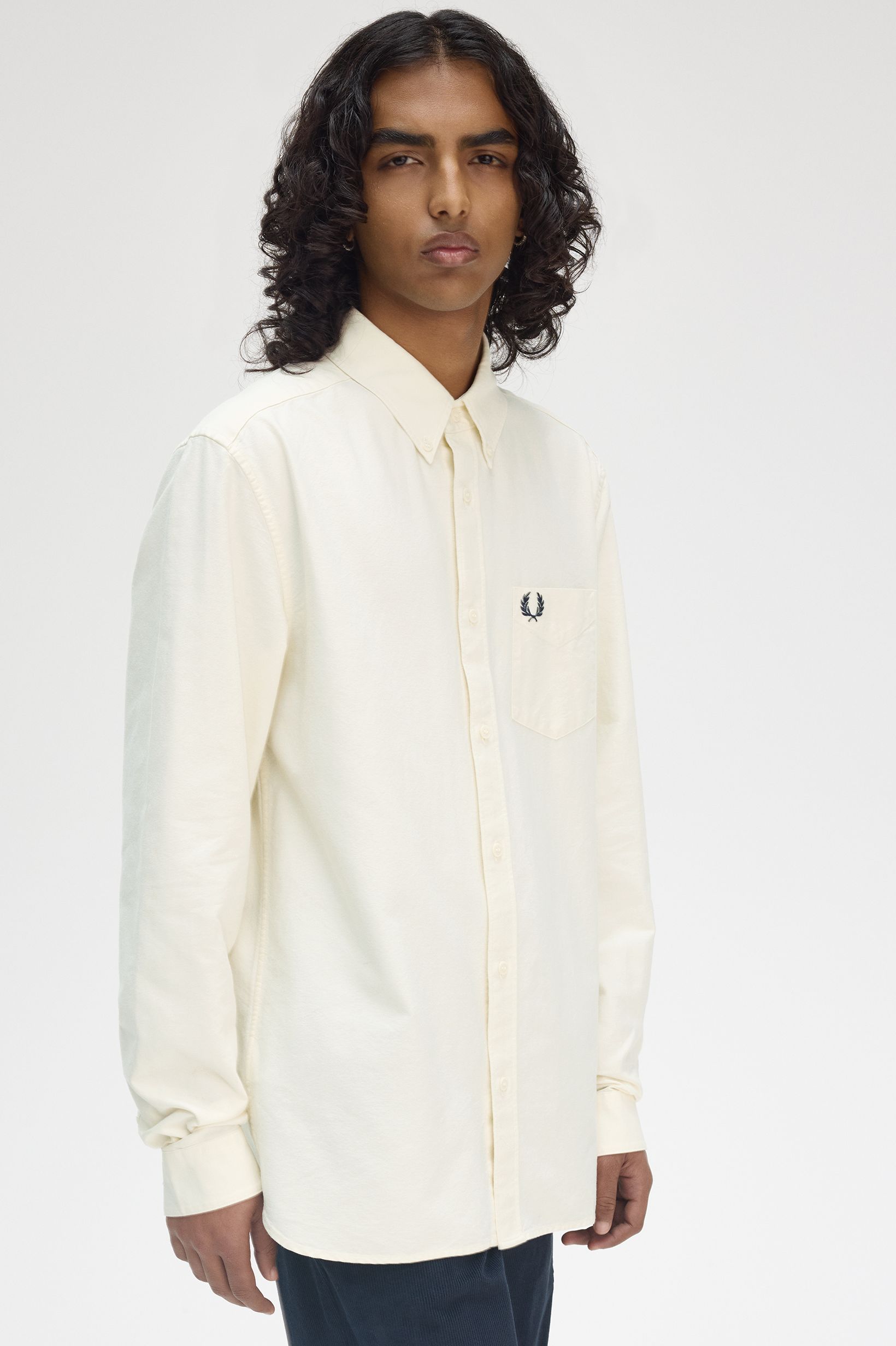 Fred Perry Oxford Shirt in White 