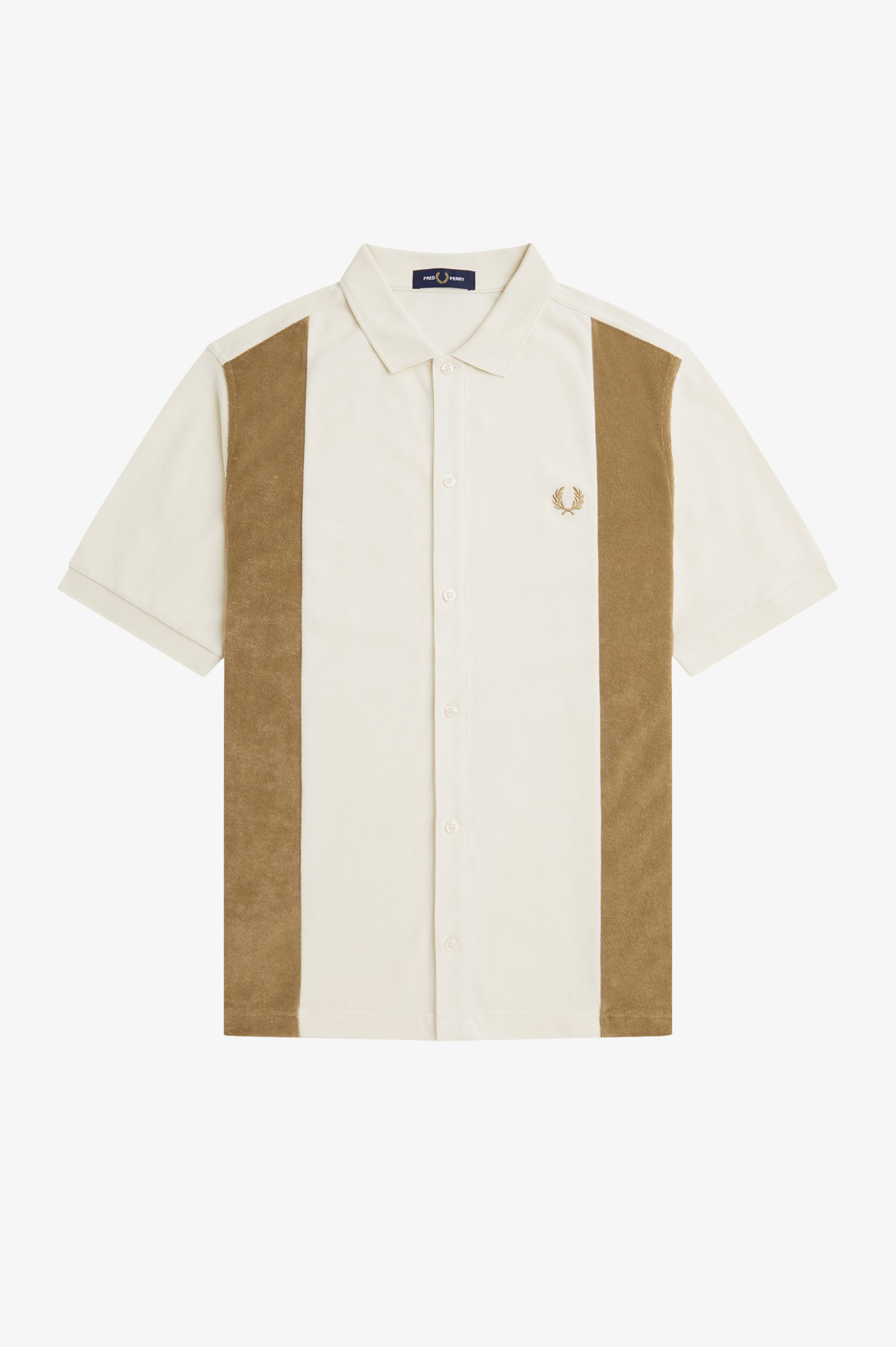 Fred Perry Towelling Panel Polo Shirt