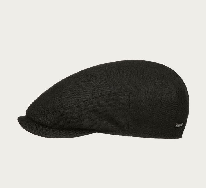 Stetson Carlstown Wool Driver Flatcap in Black