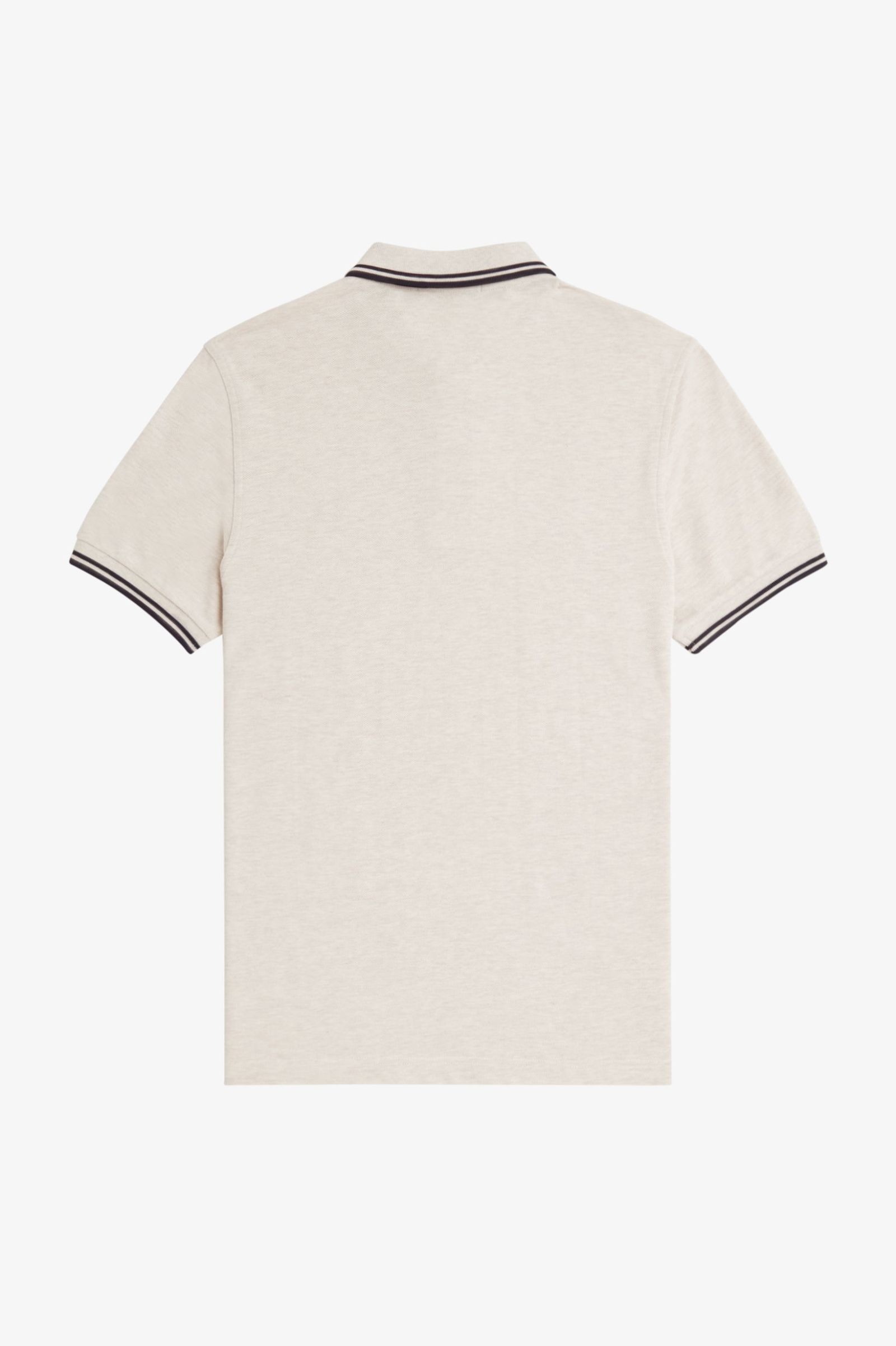 Fred Perry M3600 Twin Tipped Shirt in Porridge Marl / Anchor Grey / Anchor Grey