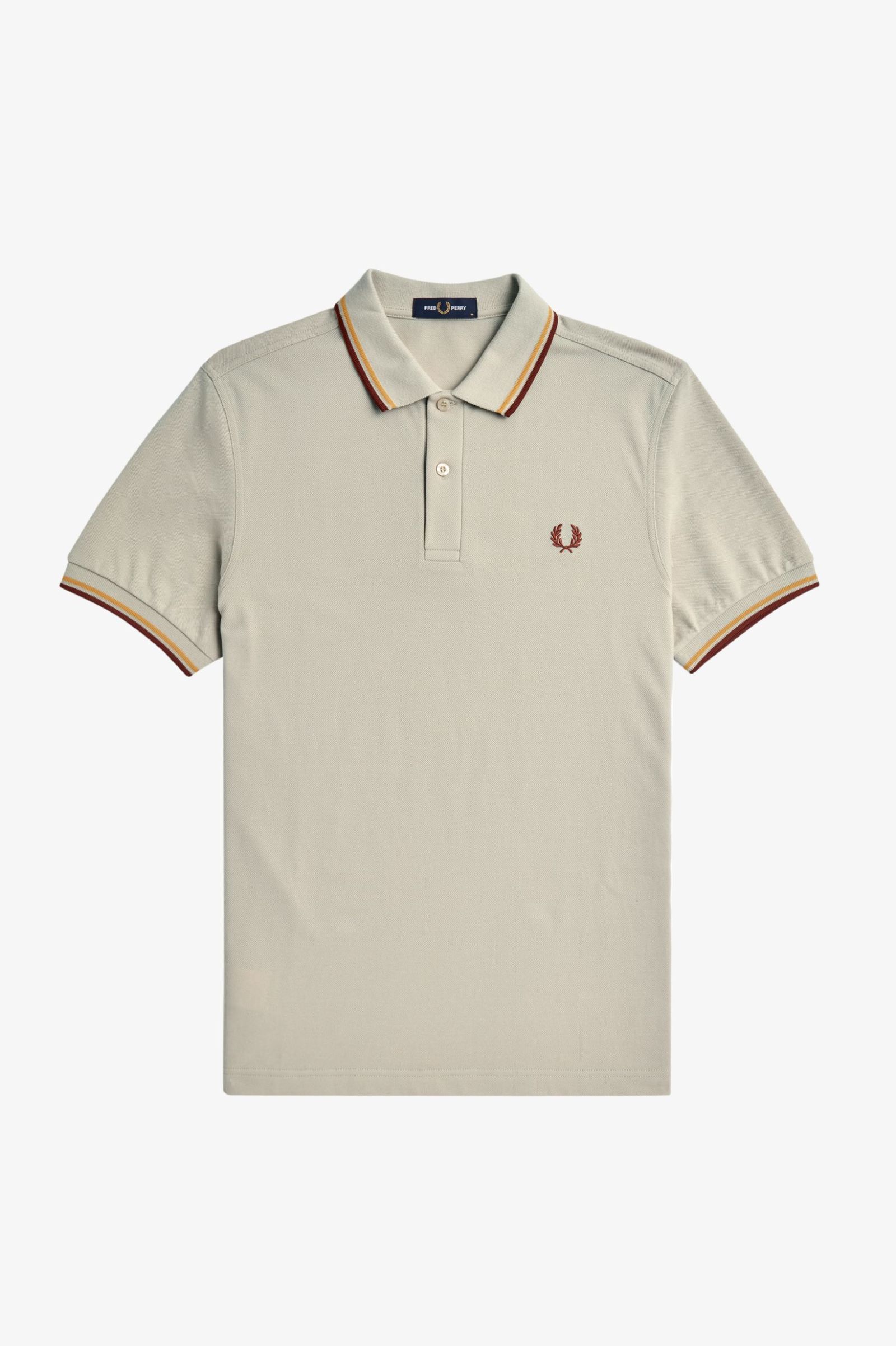 Fred Perry M3600 Twin Tipped Shirt in Oatmeal / Honeycomb / Whisky Brown