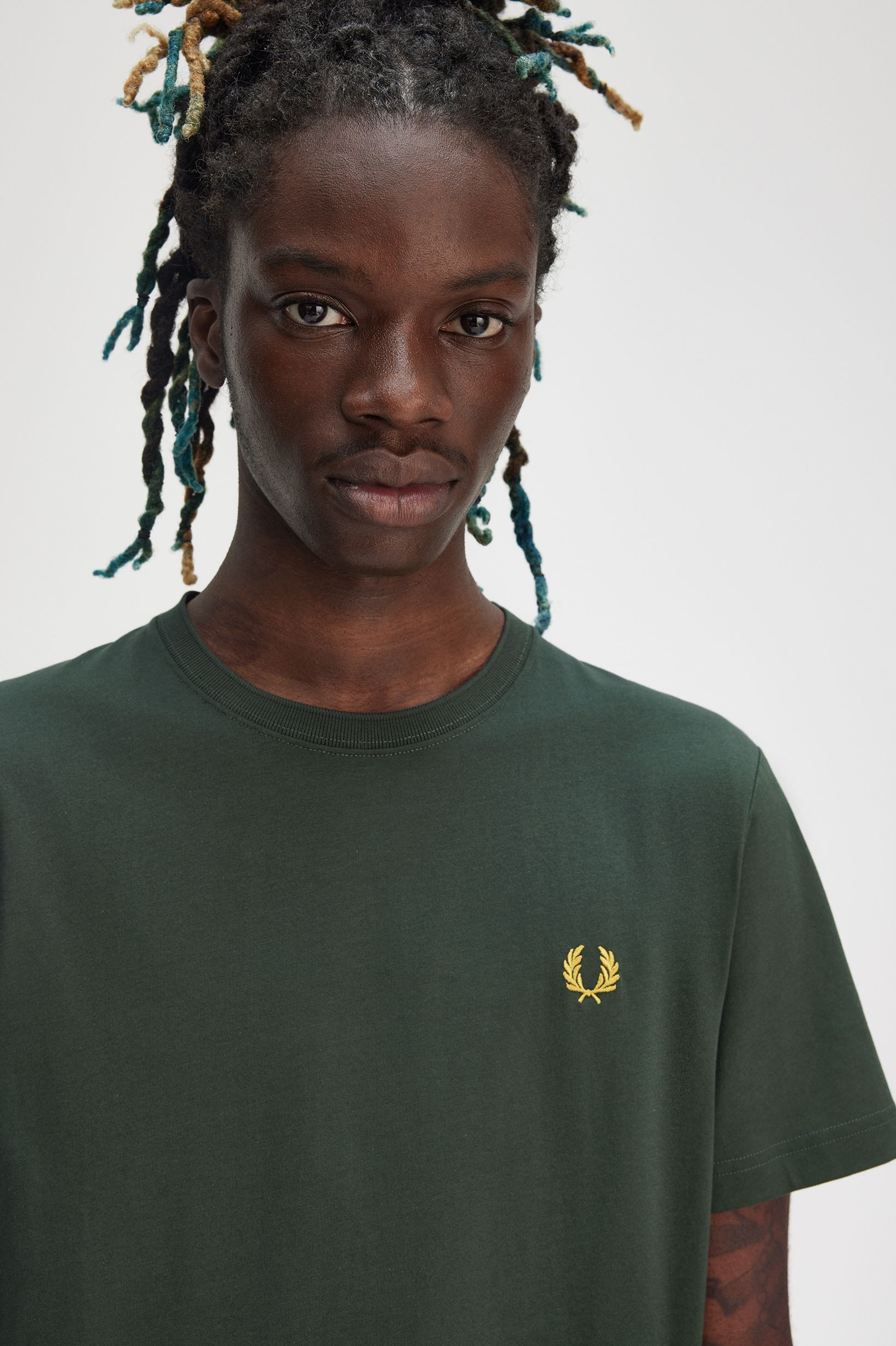 Fred Perry Crew Neck T-Shirt in Court Green 