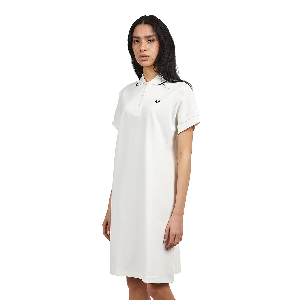 Fred Perry Tipped Pique Dress in Snow White