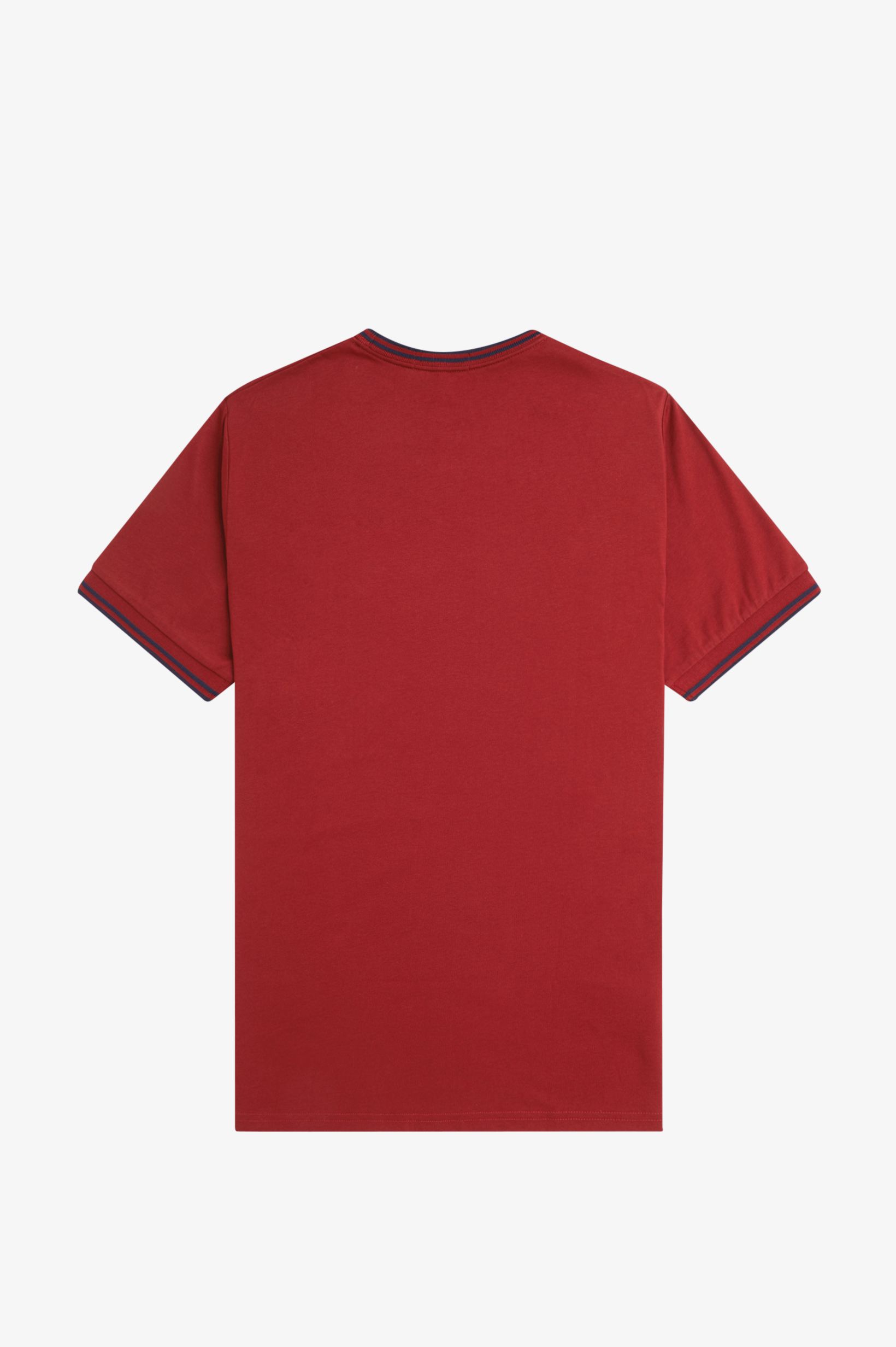 Fred Perry Twin Tipped T-Shirt in Burnt Red/Navy