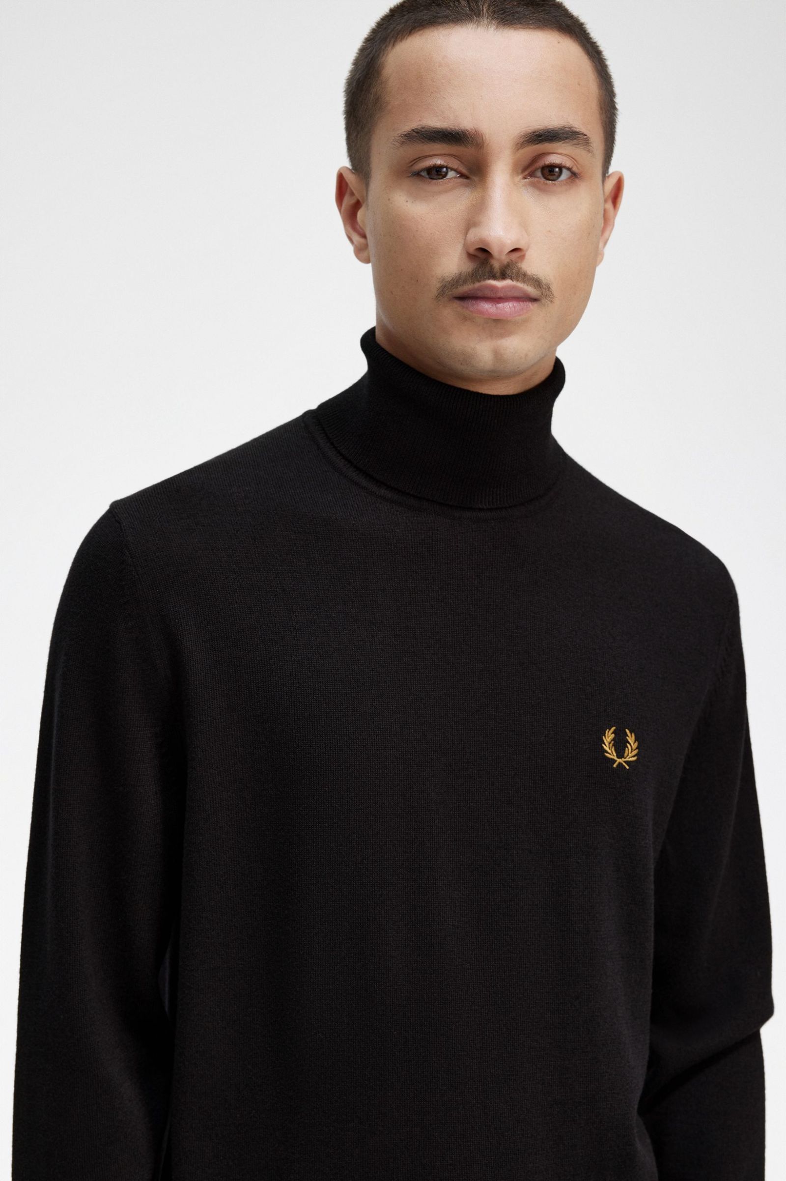 Fred Perry Roll Neck Jumper in Navy