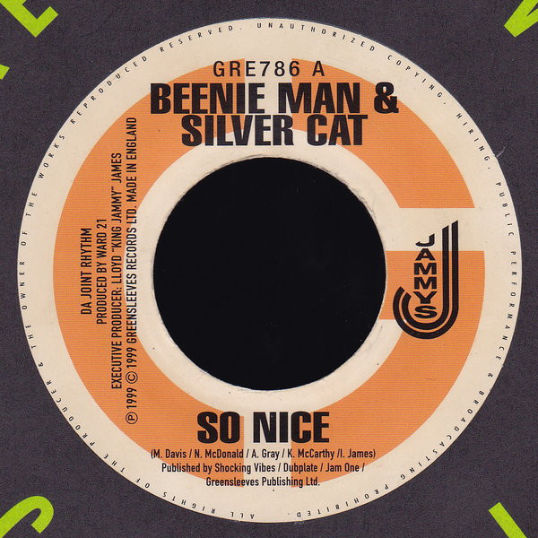 Beenie Man & Silver Cat - So Nice / Admiral Bailey - Who Dem (7")