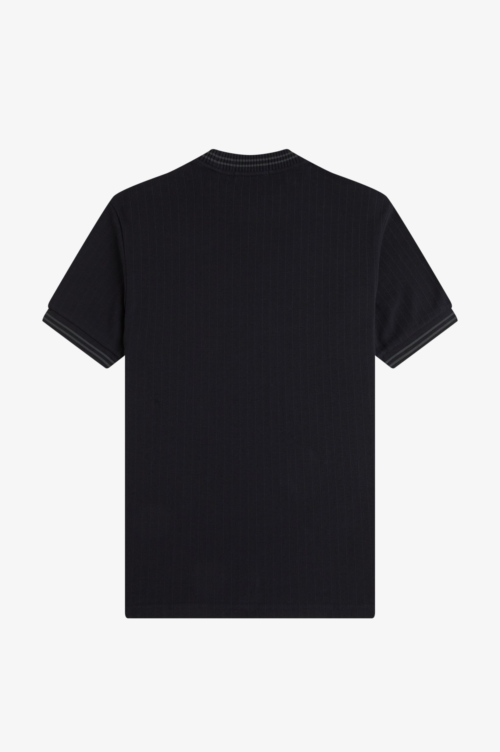 Fred Perry Made in England Ribbed Jersey T-Shirt in Black 