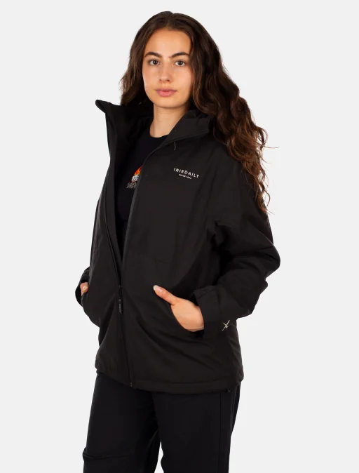 Iriedaily Kat Hooded Jacket in Black 