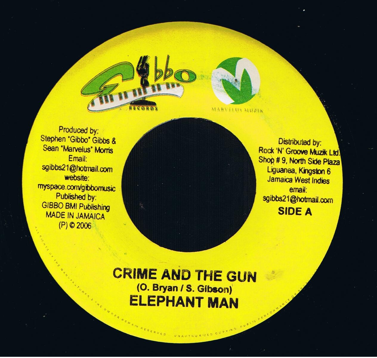 Elephant Man - Crime & The Gun / Ziggi - Fade Away (7") 