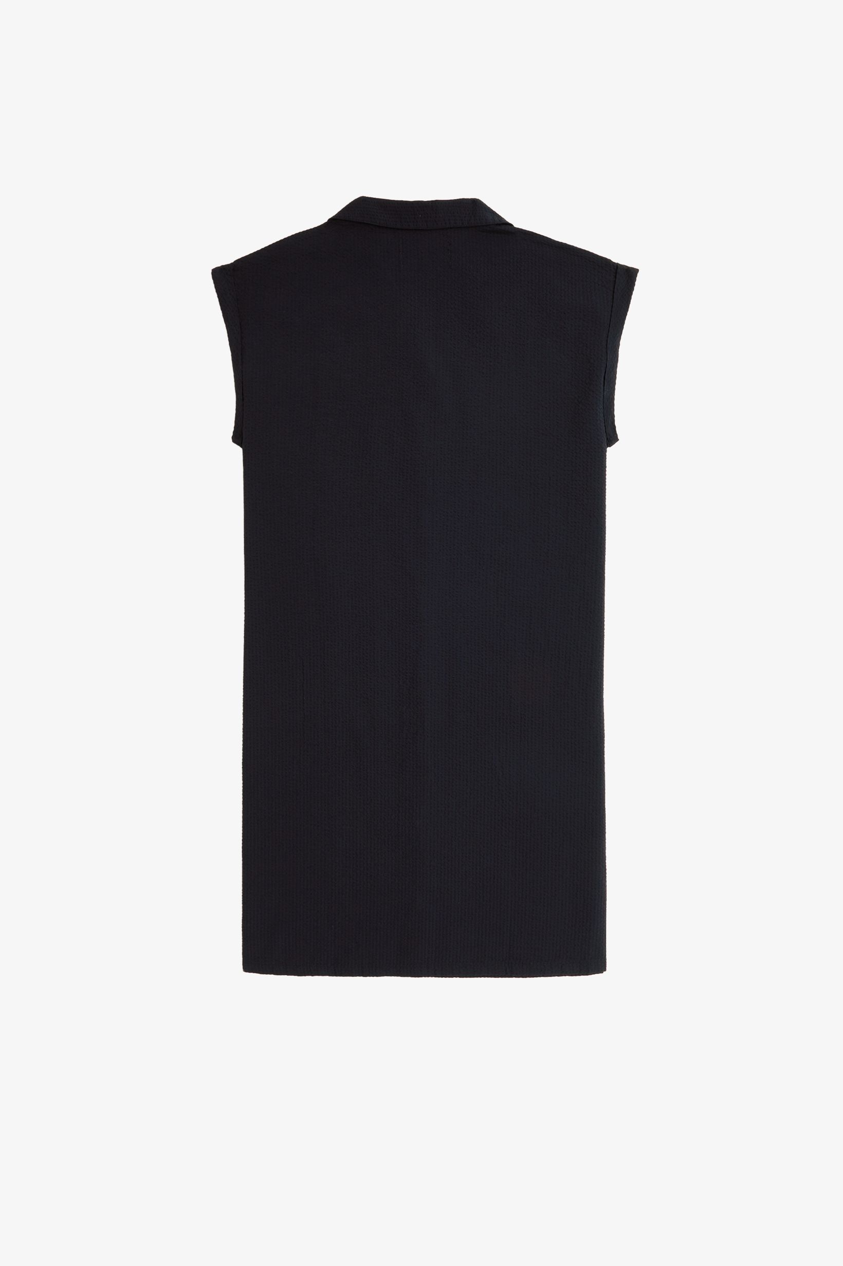 Fred Perry Amy Winehouse Pocket Detail Piqué Dress in Black