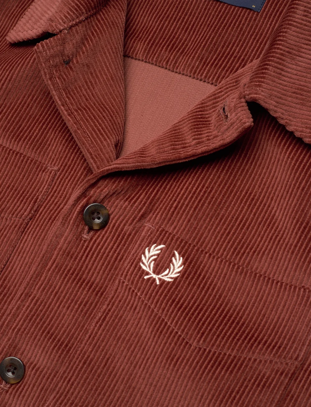 Fred Perry Corduroy Overshirt in Whiskey Brown