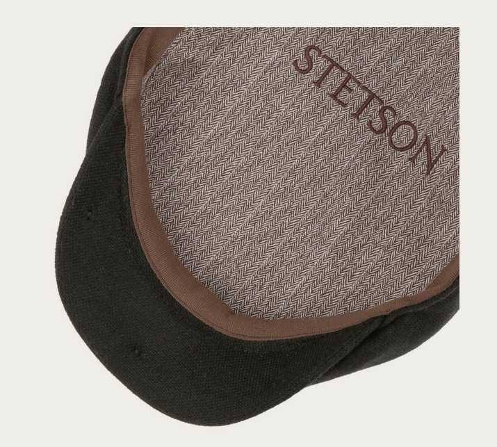 Stetson Carlstown Wool Driver Flatcap in Black