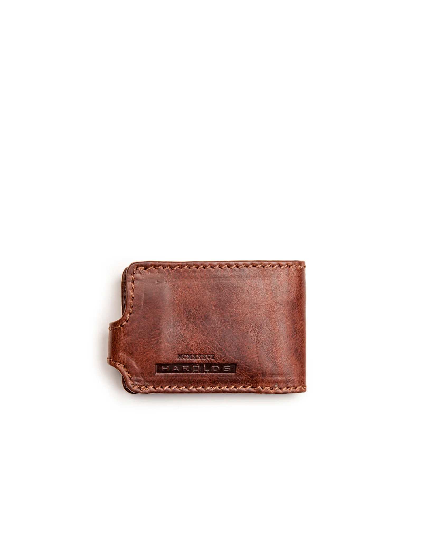 Harolds Saddle Wallet S in Braun