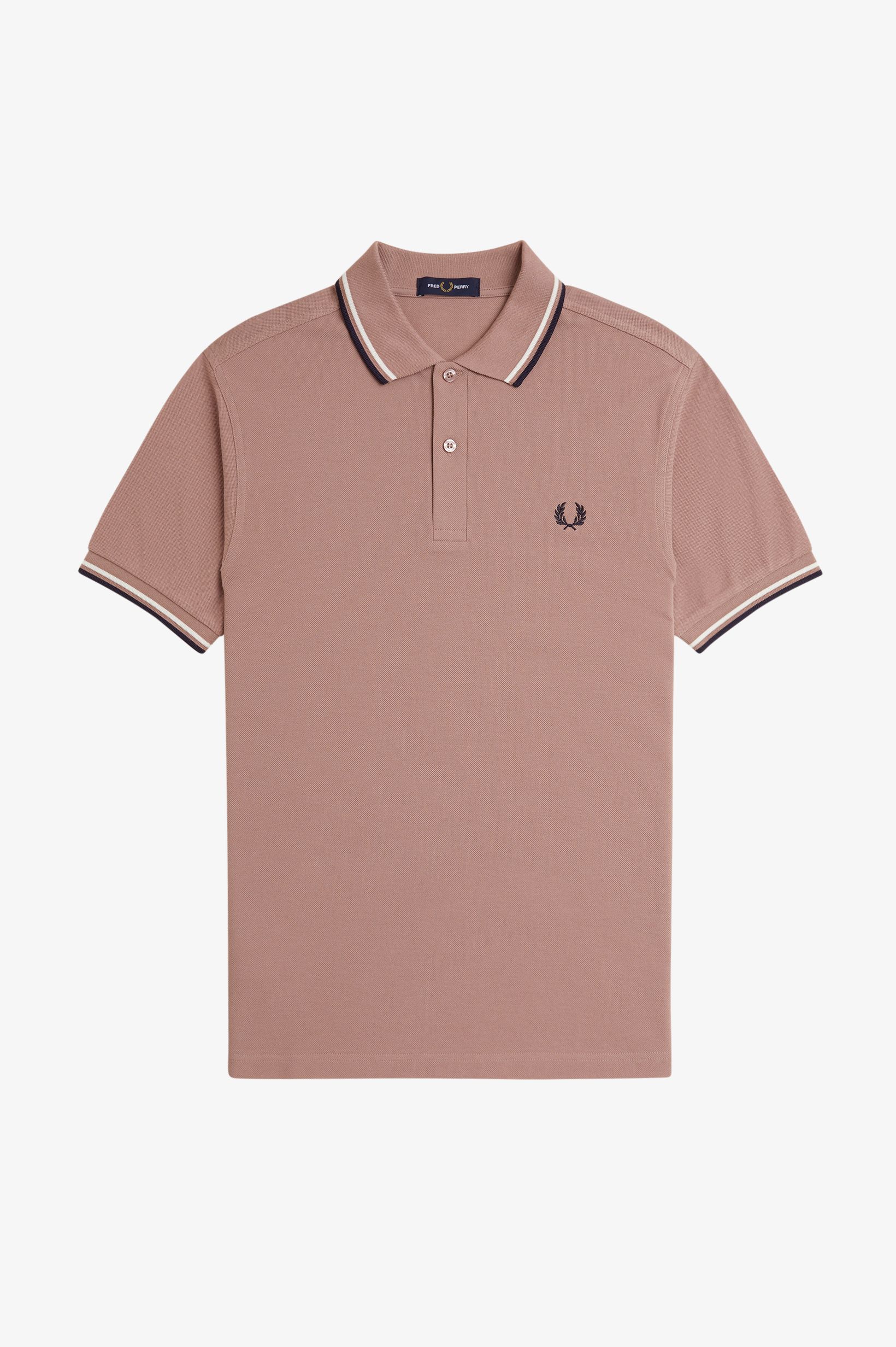 Fred Perry  Twin Tipped Poloshirt M3600 in Dark Pink/Ecru/Navy