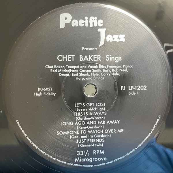 Chet Baker – Sings And Plays With Bud Shank, Russ Freeman And Strings (LP)      