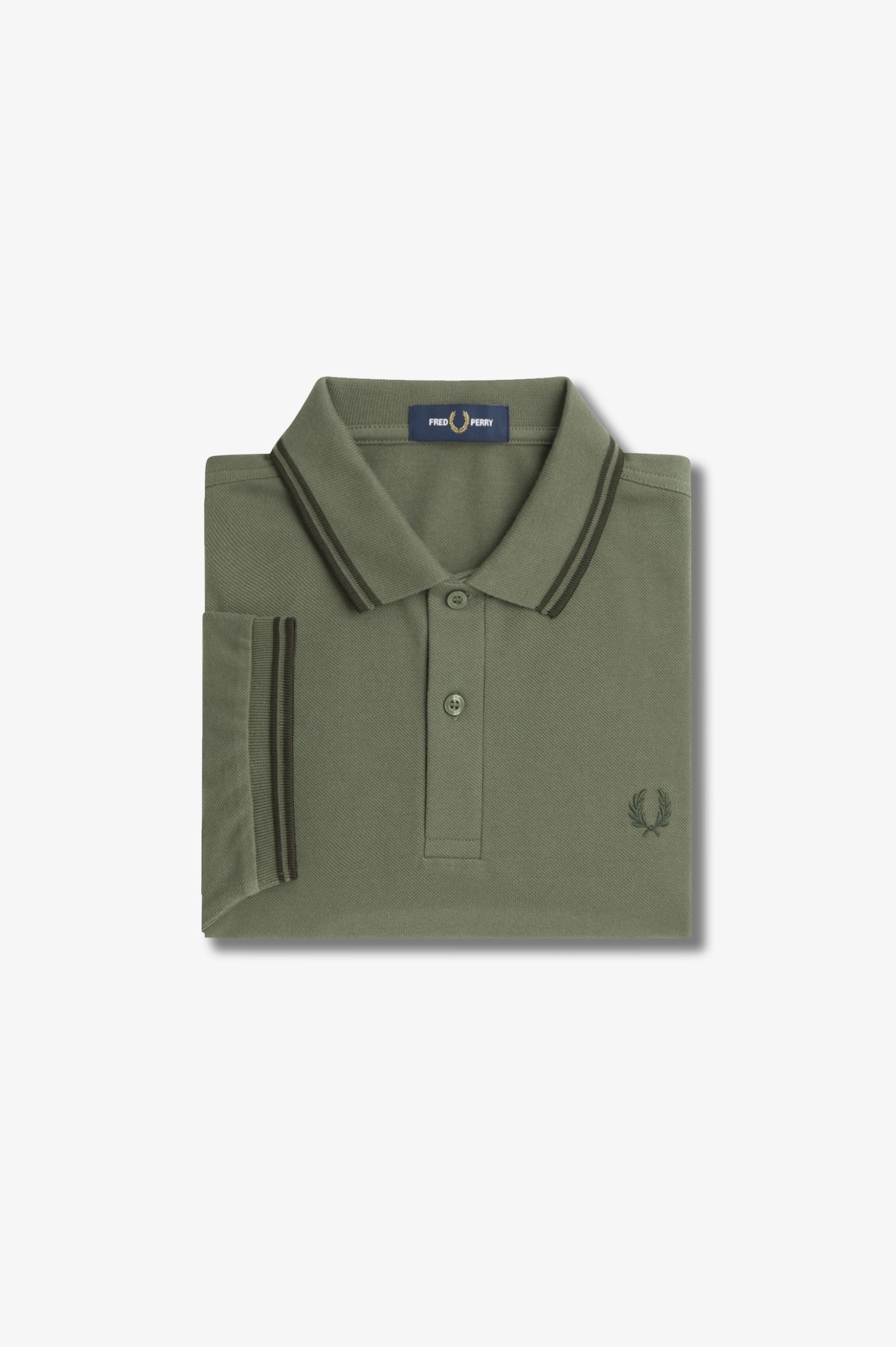 Twin Tipped Fred Perry Shirt M3600 Laurel Wreath Green / Night Green / Night Green