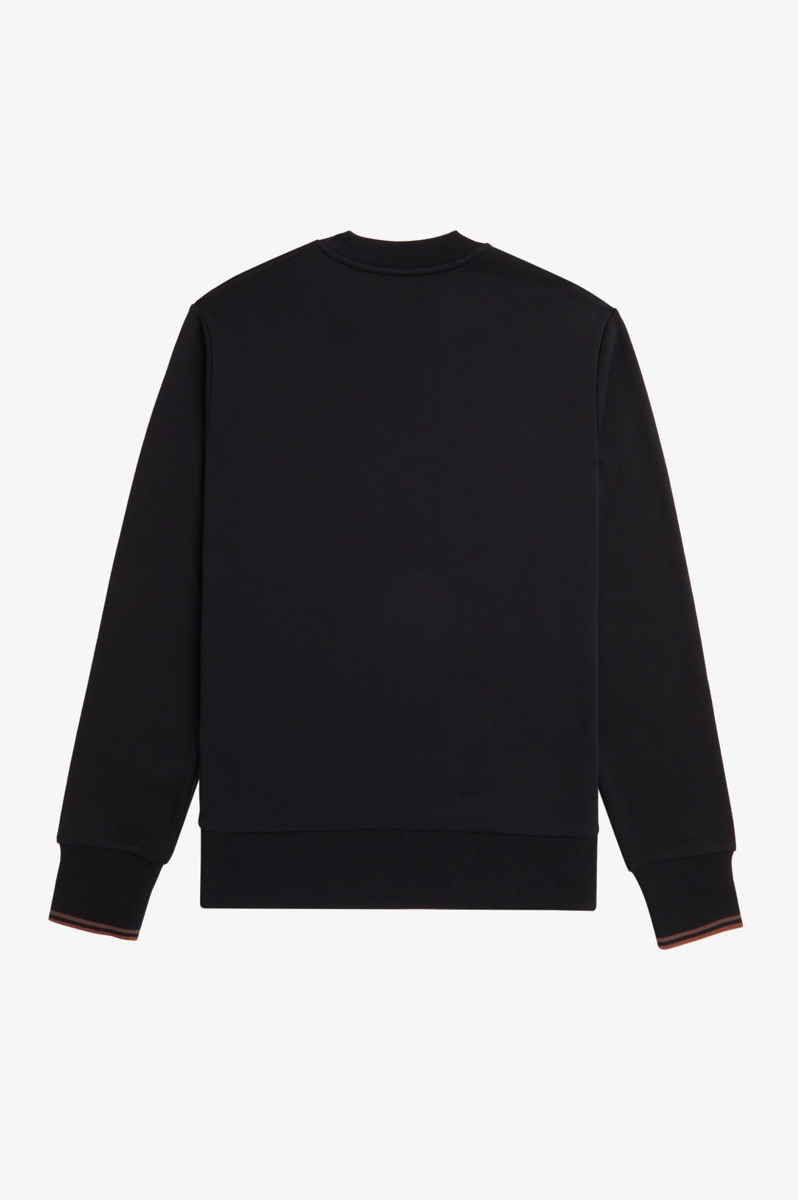 Fred Perry Crew Neck Sweatshirt Black / Whiskey Brown