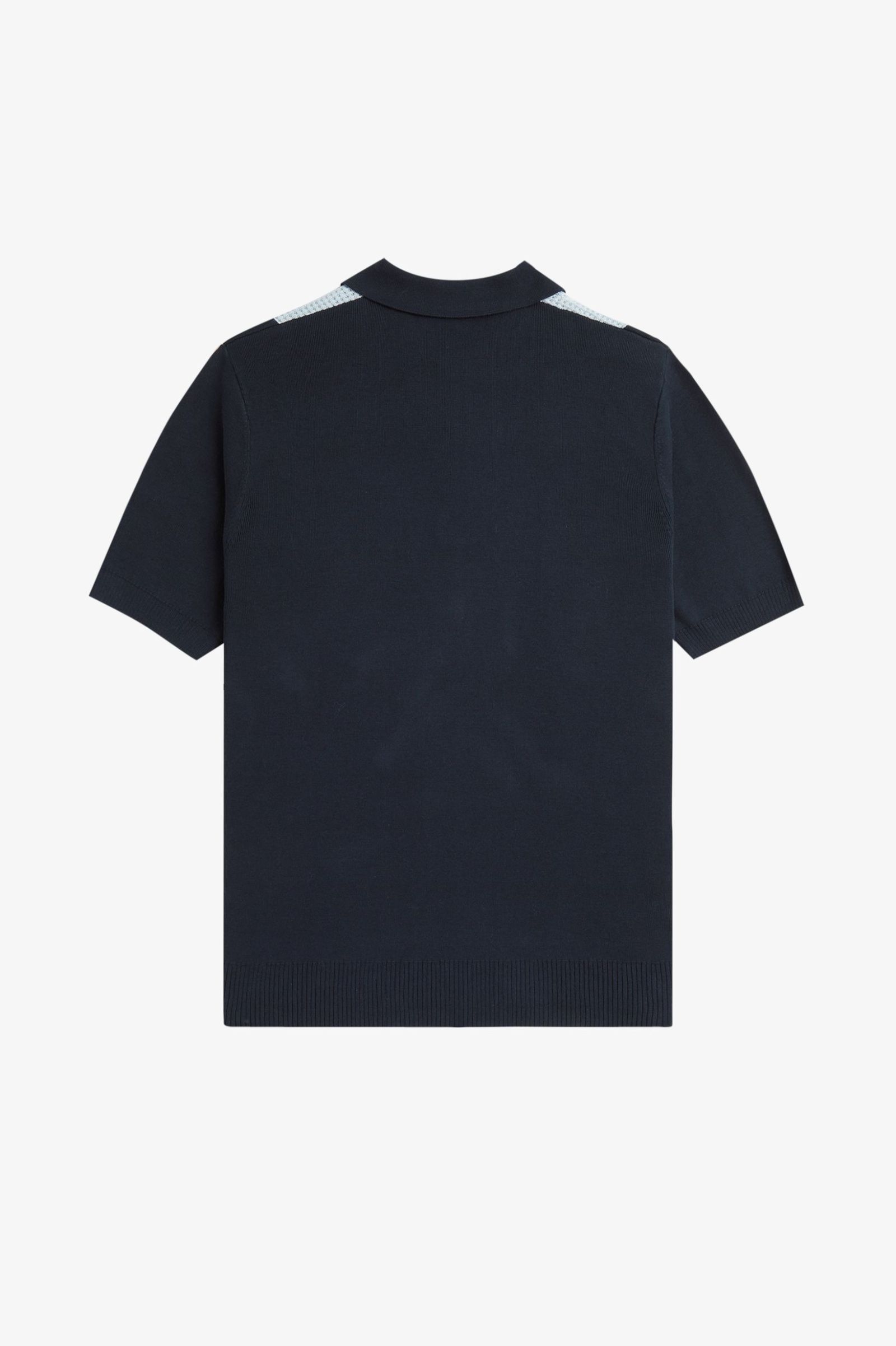 Fred Perry textured Stripe Knitted Shirt in Navy