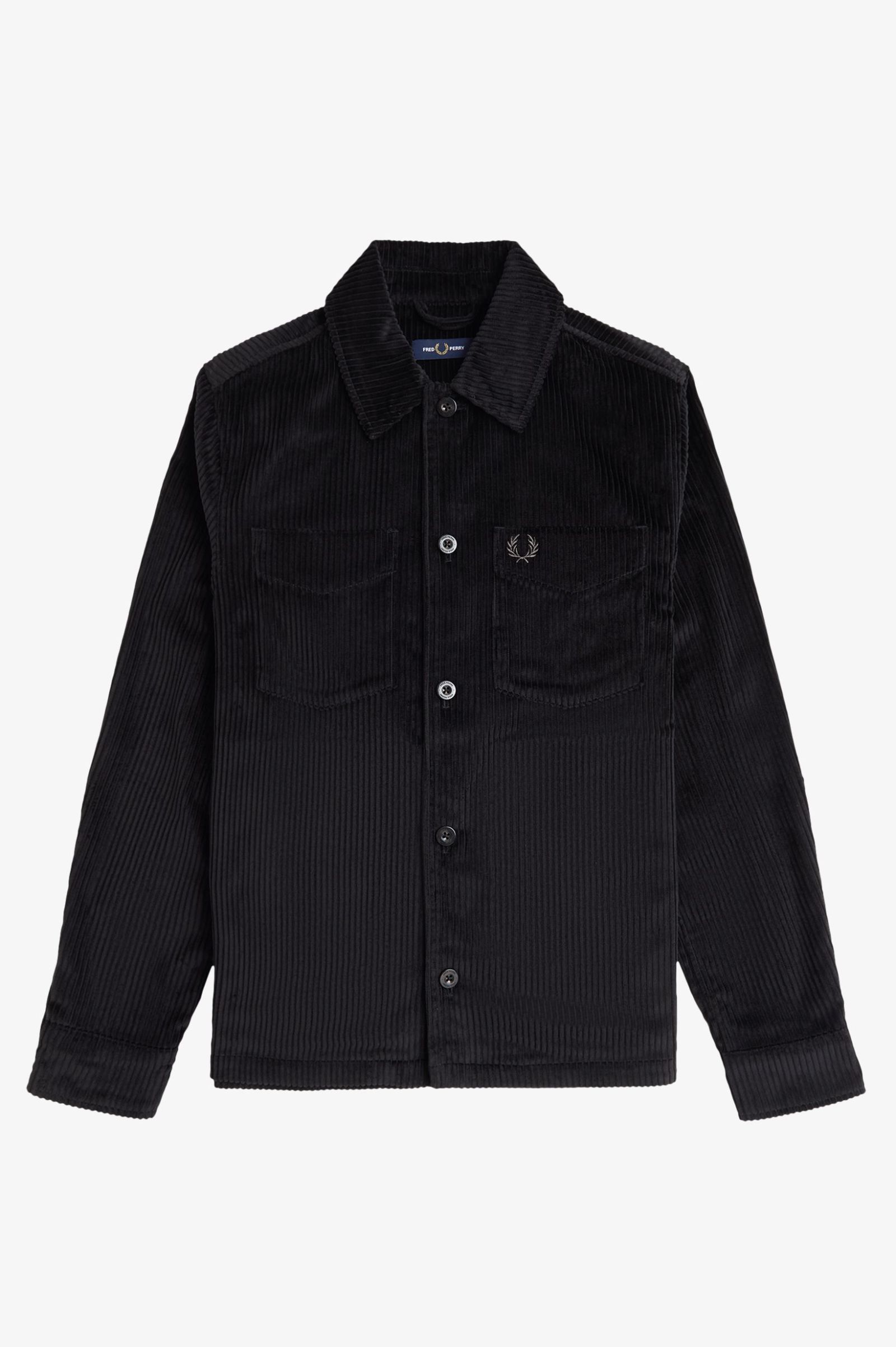 Fred Perry Corduroy Overshirt in Black